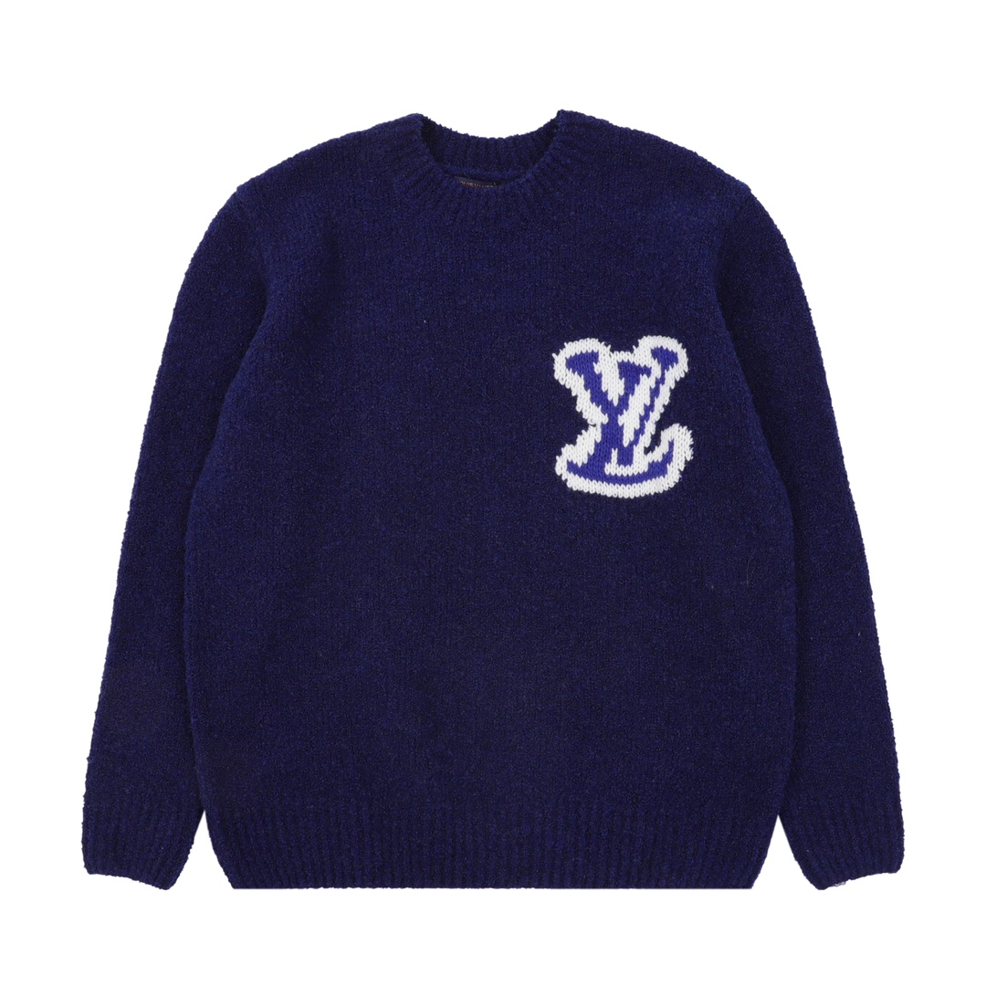 Louis Vuitton/路易威登 镜像logo嵌花圆领毛衣
