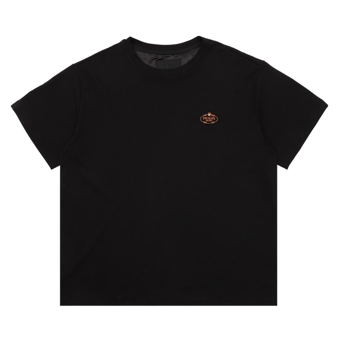 PRADA/普拉达 字母刺绣徽标圆领短袖