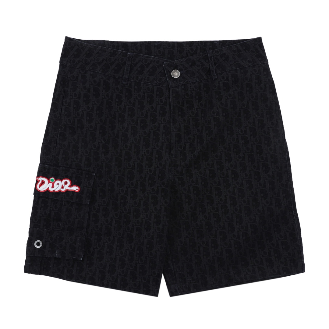 💰120 Dior/迪奥 蛇年限定植绒牛仔短裤 尺码:XS-L