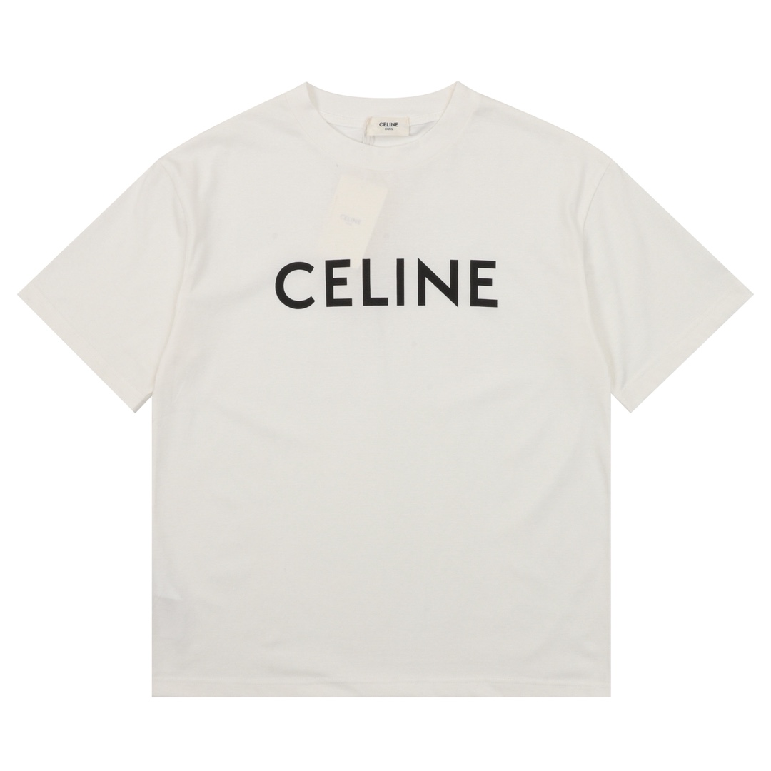 💰70 CELINE/赛琳 经典字母印花基础款短袖T恤 size:S-L