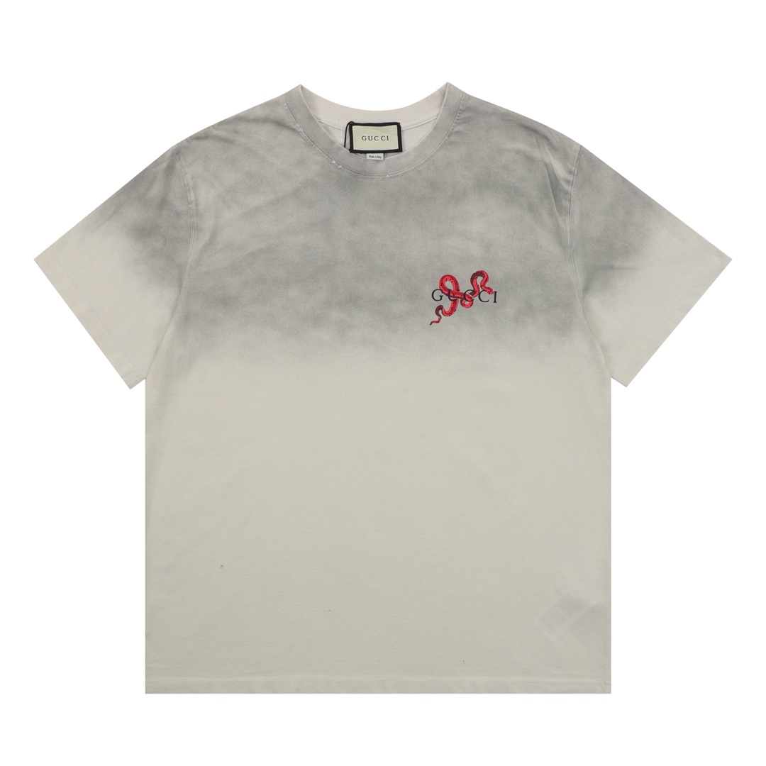 💰100 GUCCI/古驰 水洗蛇年限定印花圆领T恤 size:S-L