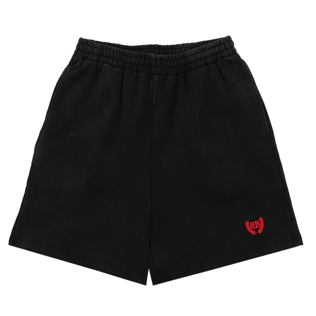 Balenciaga/巴黎世家 麦穗双B红标刺绣水洗短裤