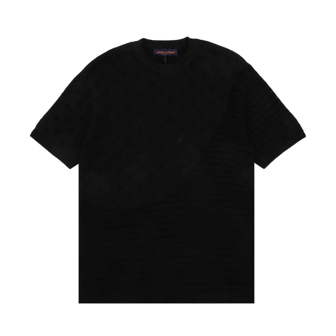 💰130 Louis Vuitton/路易威登 老花满印针织套装短袖 尺码：XS-L