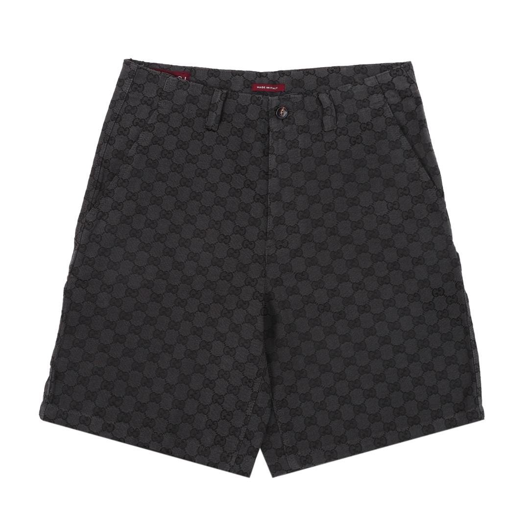 💰130 GUCCI/古驰 翻领满印短袖短裤 尺码:XS-L