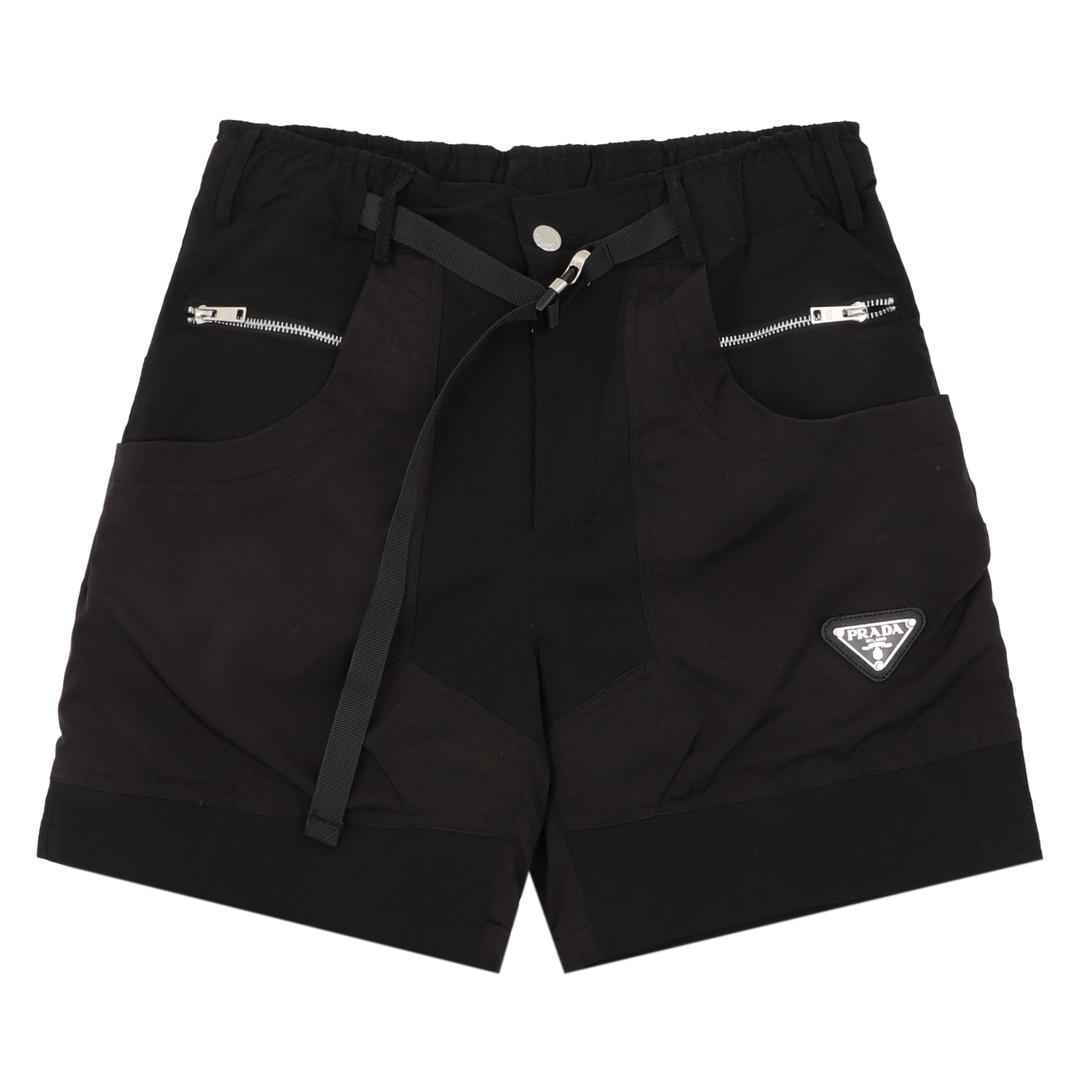 💰130 PRADA/普拉达 侧尼龙口袋工装棉质短裤 Size: XS-L