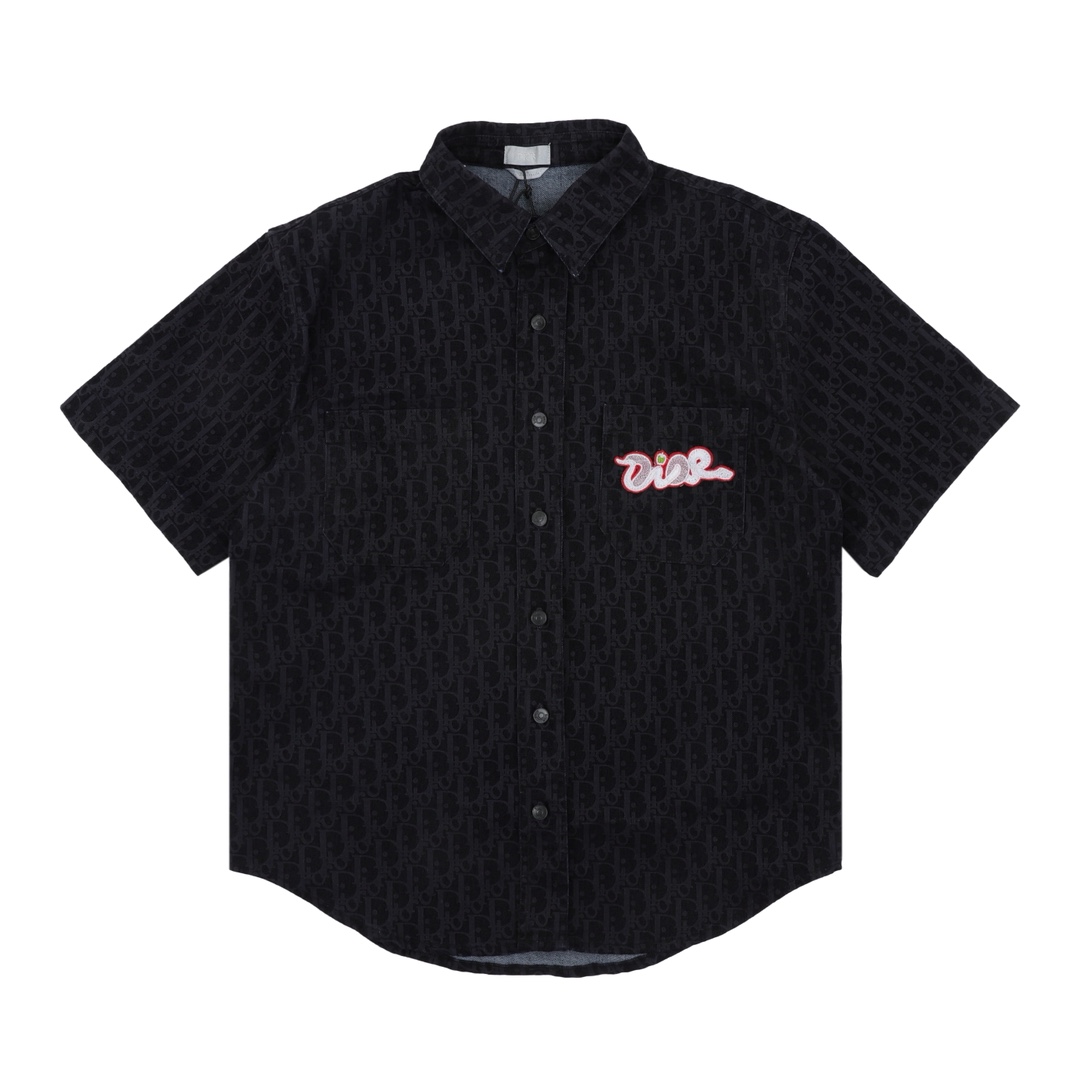 💰155 DIOR/迪奥 蛇年限定牛仔衬衫短袖 尺码:XS-L