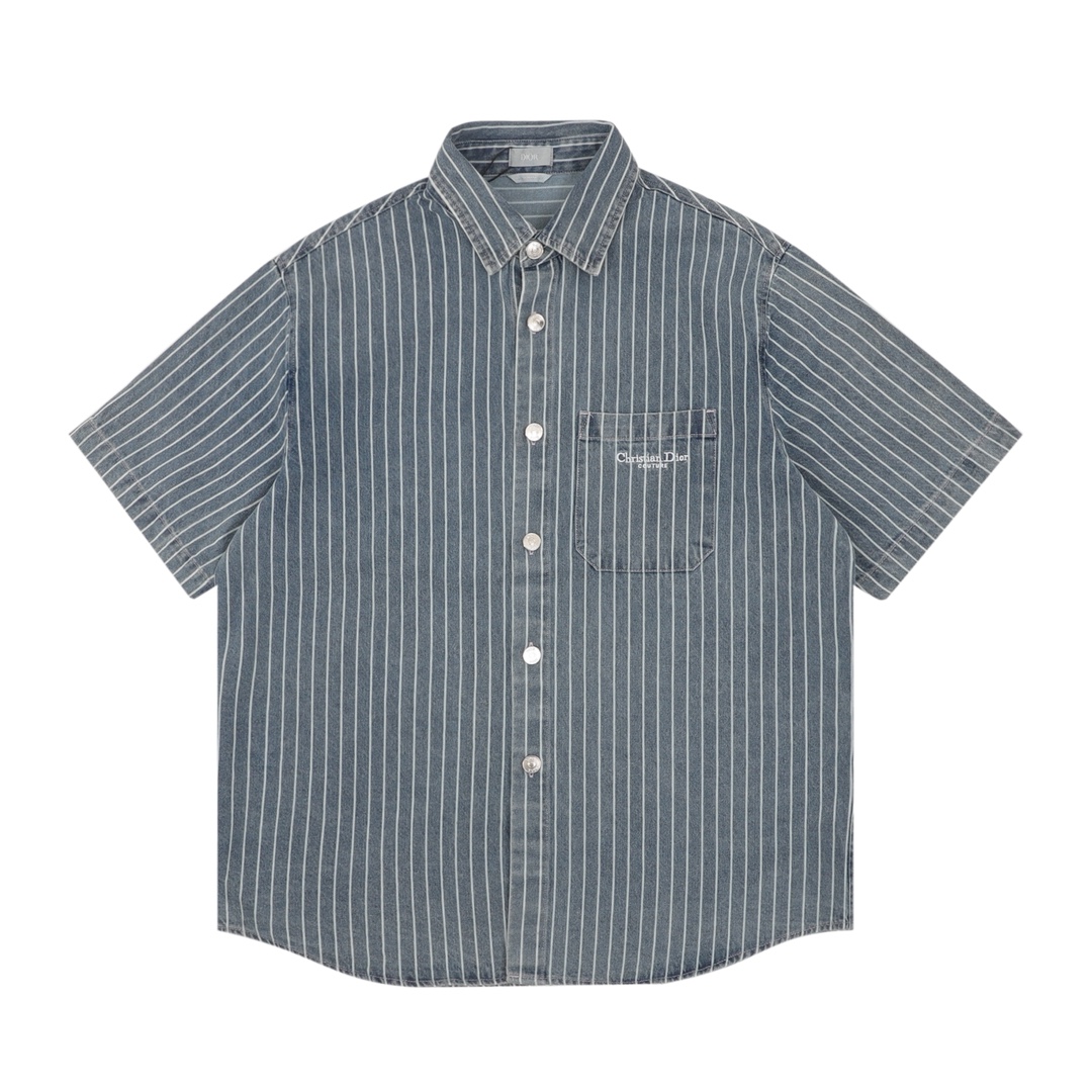 💰145 Dior/迪奥 新款棉质条纹刺绣衬衫外套 尺码:XS-L