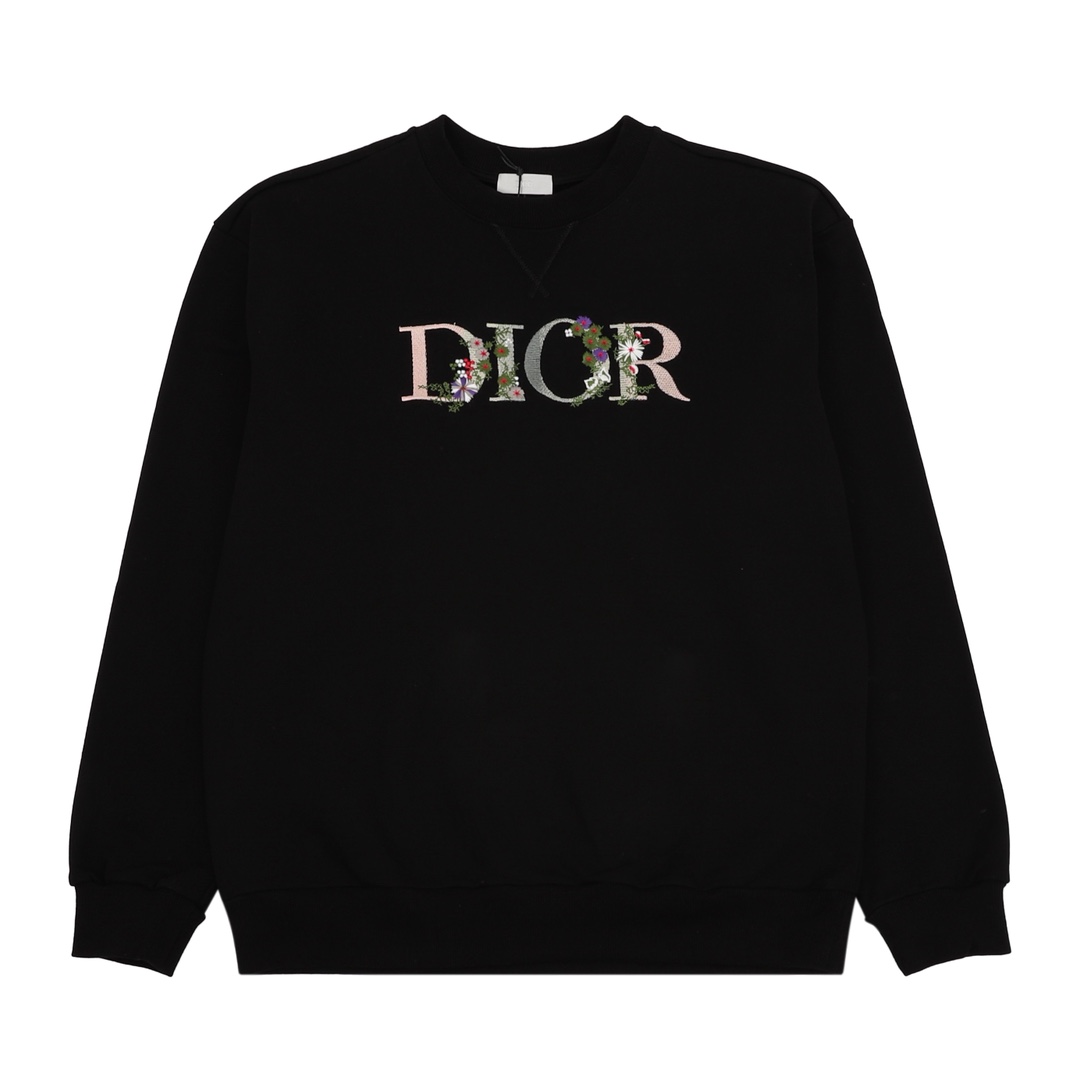 💰150 DIOR/迪奥 渐变花卉字母刺绣圆领卫衣 Size:XS-L