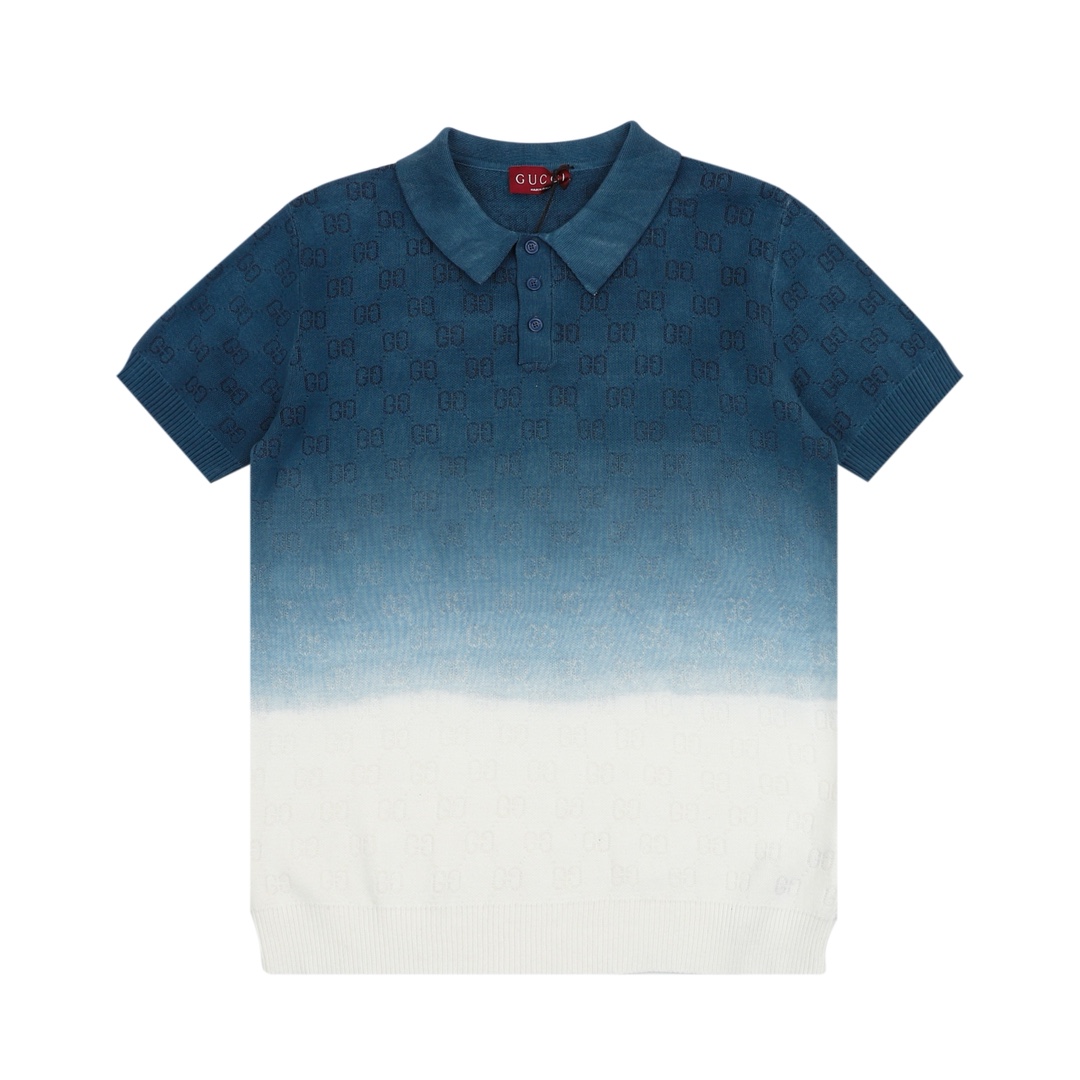 Gucci GUCCI/古驰 新款渐变翻领Polo短袖