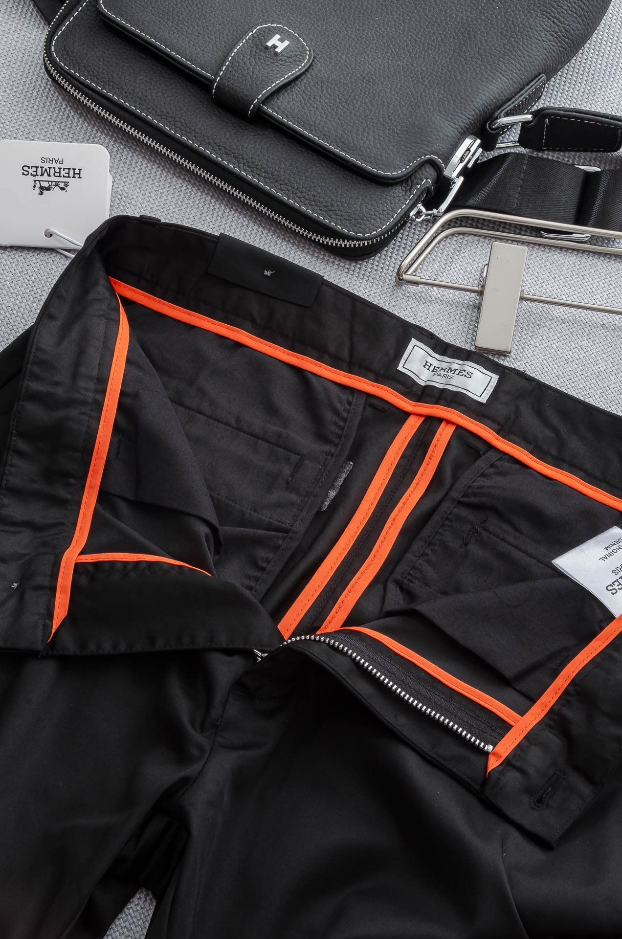 Business Leisure Cotton Pants with Unique Logo Profile and Metal Buttons - 图片 7