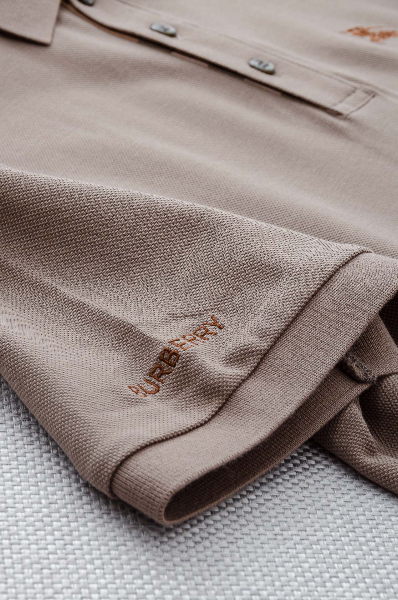 BUR# BE.RRY 巴宝莉 2025//男士商务休闲纯色翻领短袖POLO衫#客供进口100%珠地棉面