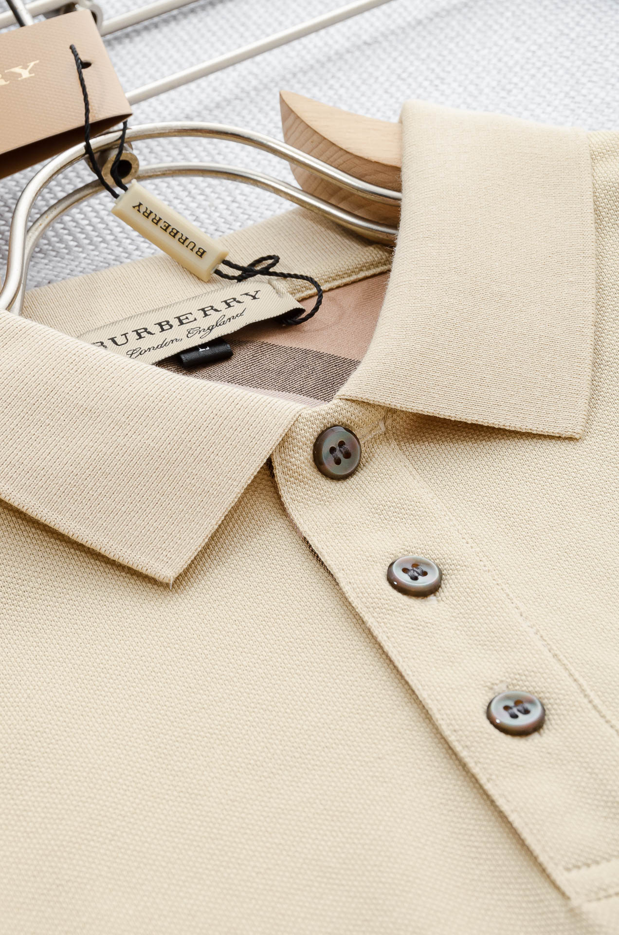 BUR# BE.RRY 巴宝莉 2025//男士商务休闲纯色翻领短袖POLO衫#客供进口100%珠地棉面