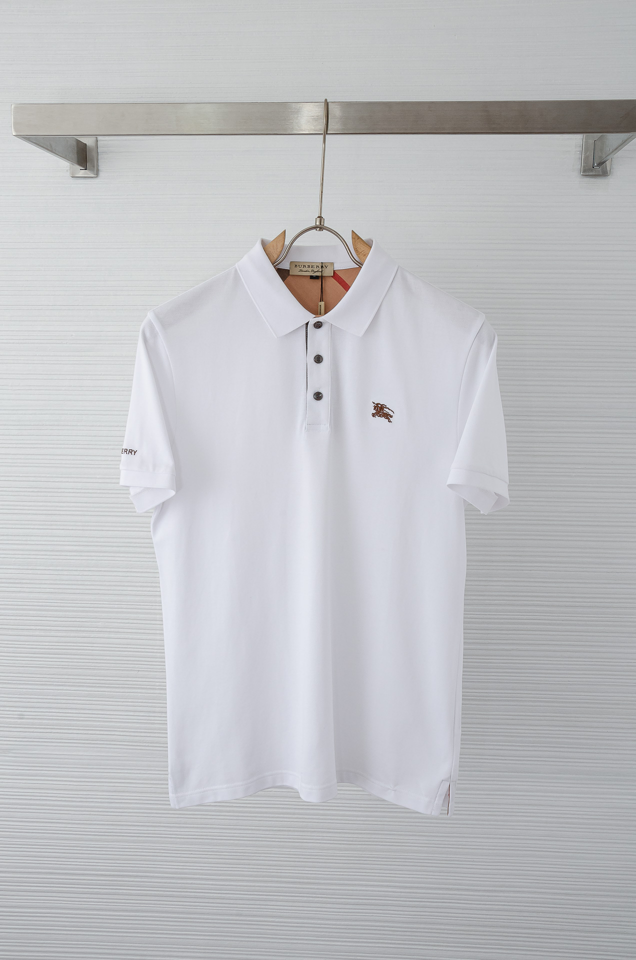 BUR# BE.RRY 巴宝莉 2025//男士商务休闲纯色翻领短袖POLO衫#客供进口100%珠地棉面