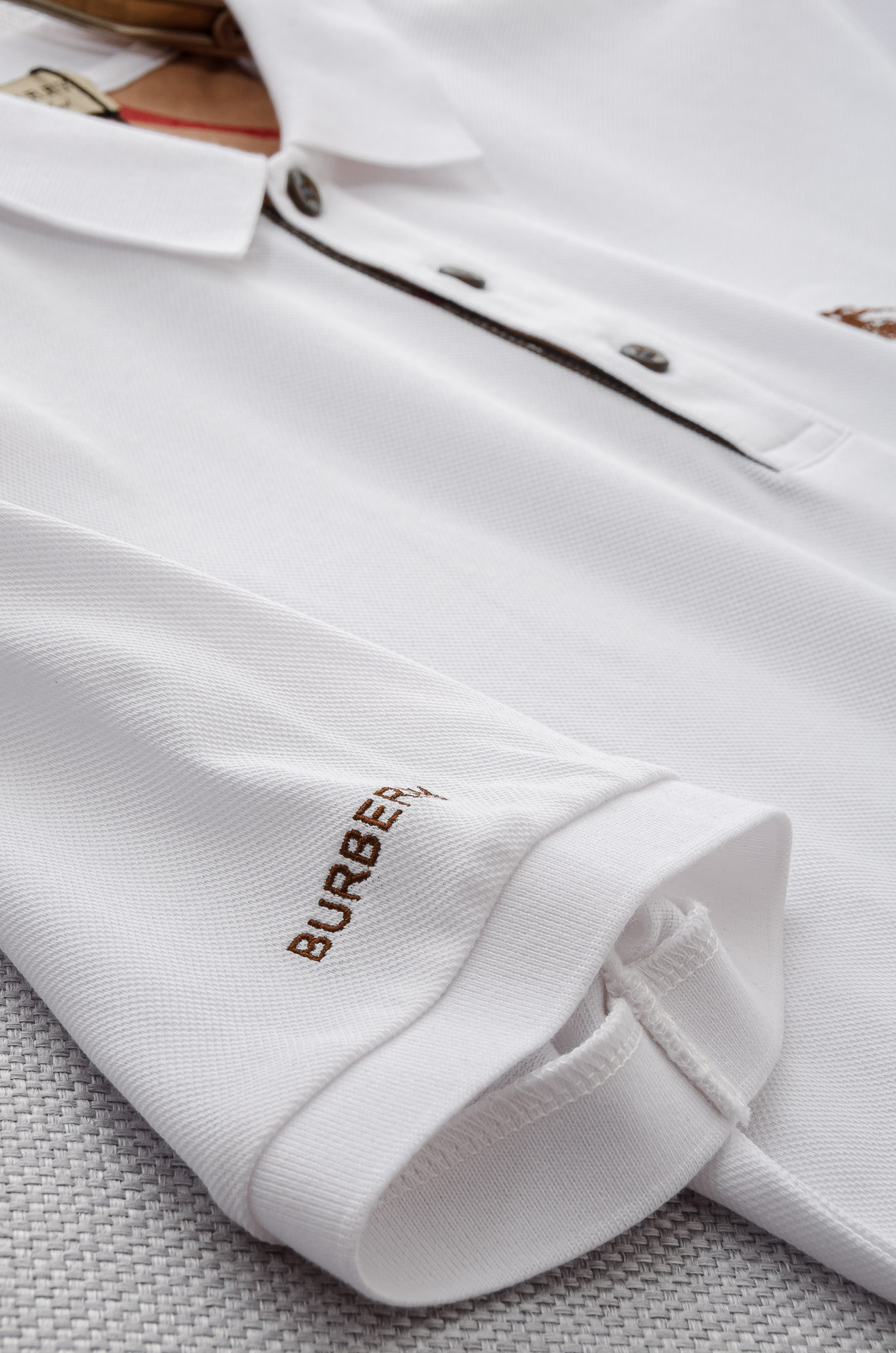 BUR# BE.RRY 巴宝莉 2025//男士商务休闲纯色翻领短袖POLO衫#客供进口100%珠地棉面