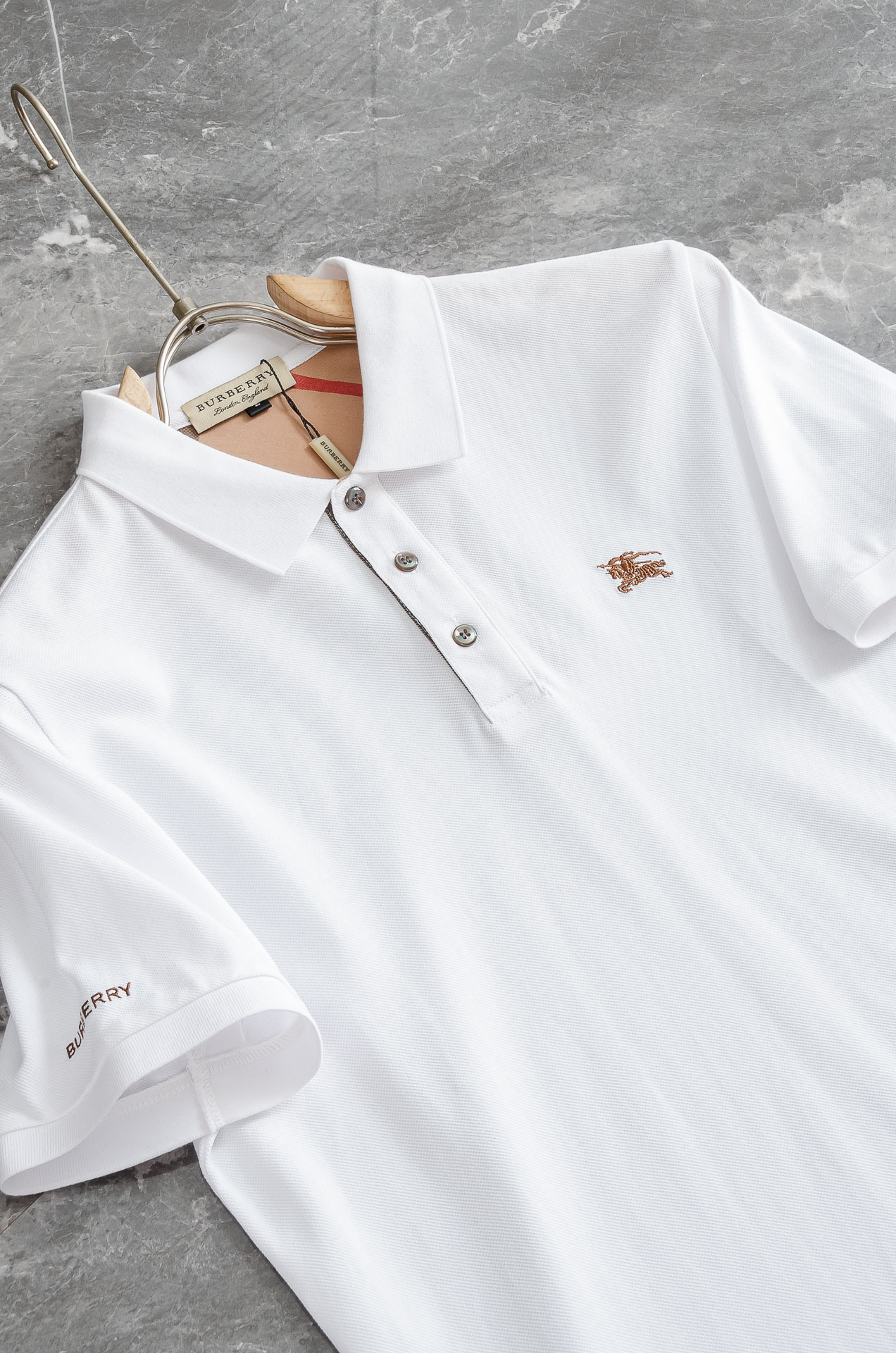 BBR 巴宝莉2025//男士商务休闲纯色翻领短袖POLO衫#客供进口100%珠地棉面料，甄选上等长绒棉