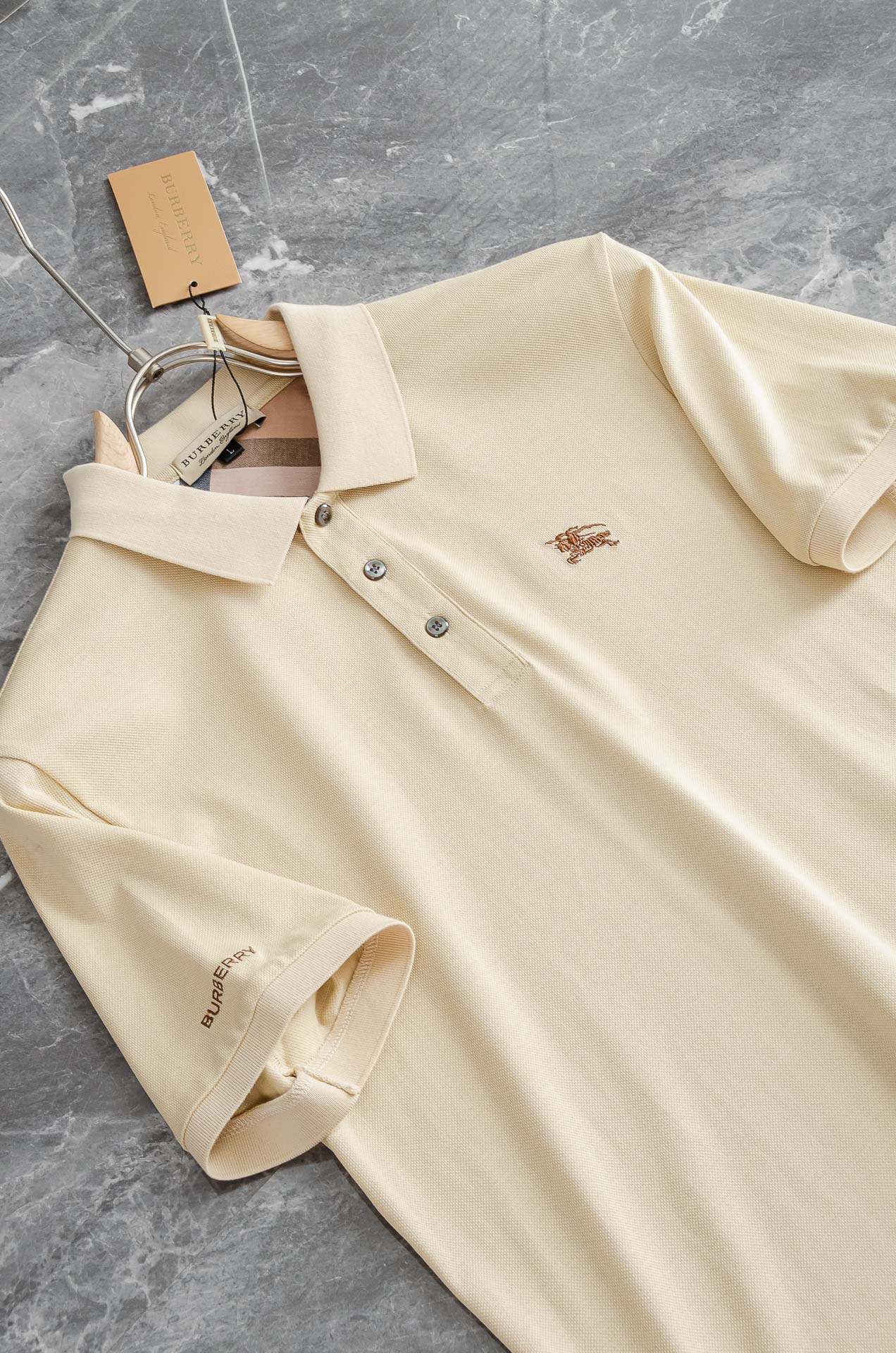 BBR 巴宝莉2025//男士商务休闲纯色翻领短袖POLO衫#客供进口100%珠地棉面料，甄选上等长绒棉