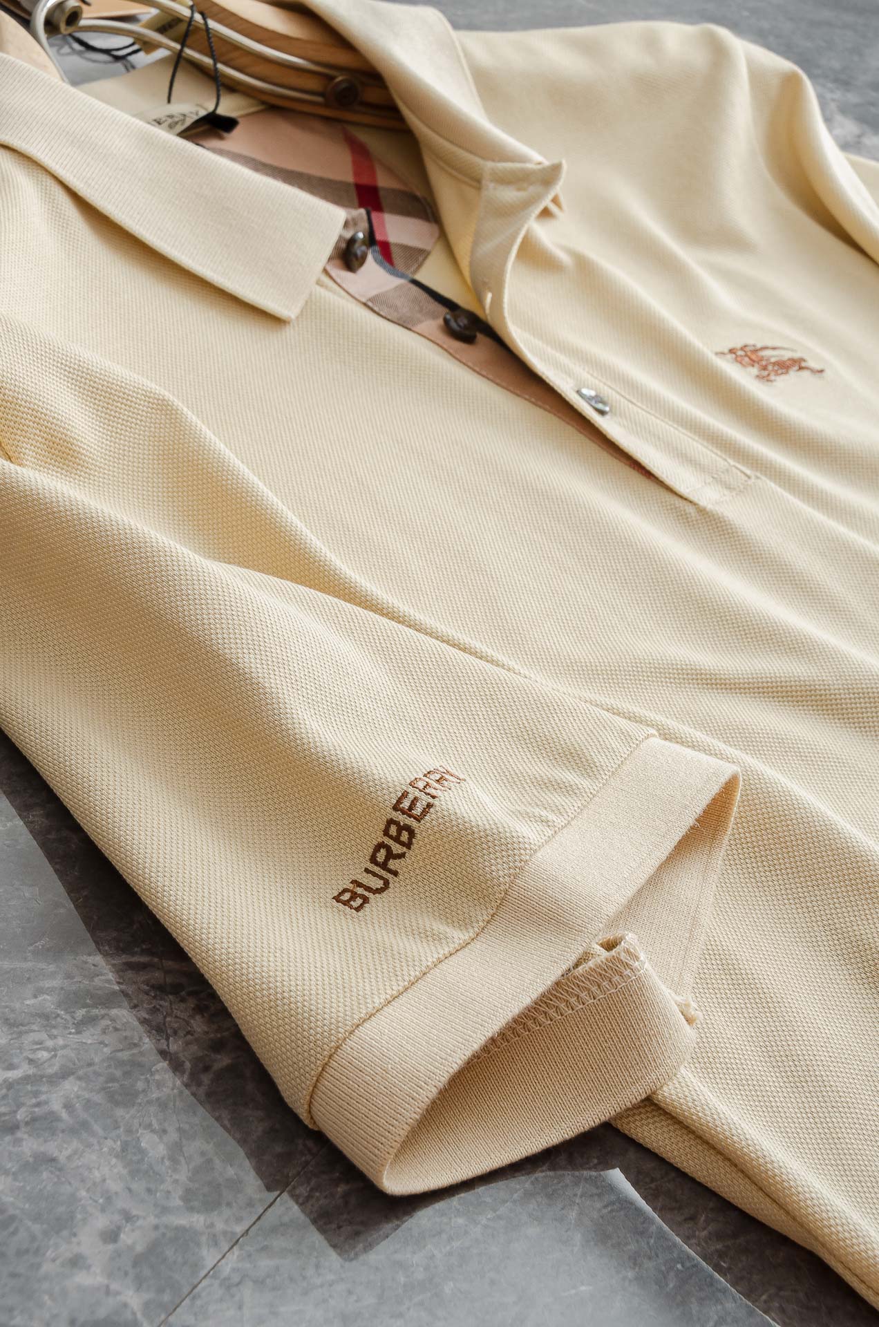 BBR 巴宝莉2025//男士商务休闲纯色翻领短袖POLO衫#客供进口100%珠地棉面料，甄选上等长绒棉