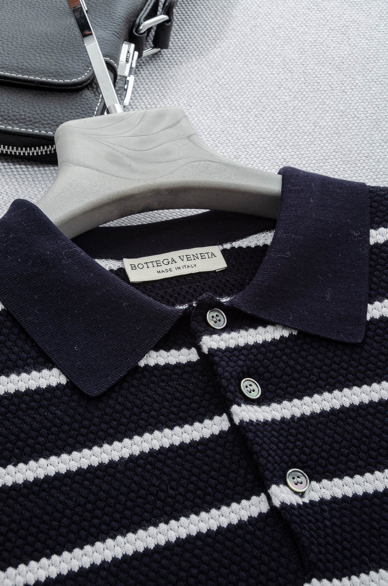 BV 2025春夏新款 长绒棉针织翻领短袖T恤Polo衫# 意式浪漫风情与针织的结合 越简约的设计 对工