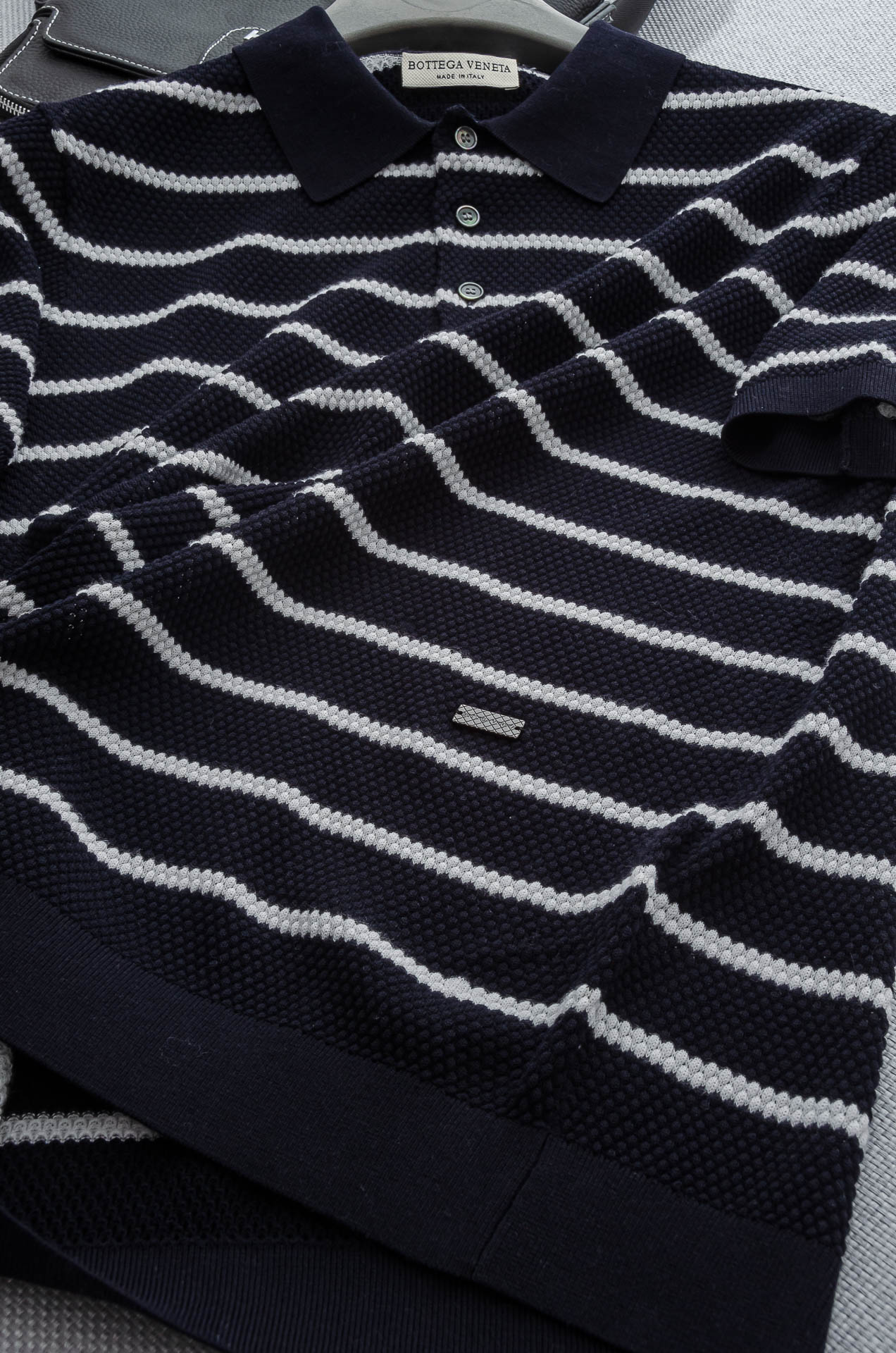 BV 2025春夏新款 长绒棉针织翻领短袖T恤Polo衫# 意式浪漫风情与针织的结合 越简约的设计 对工