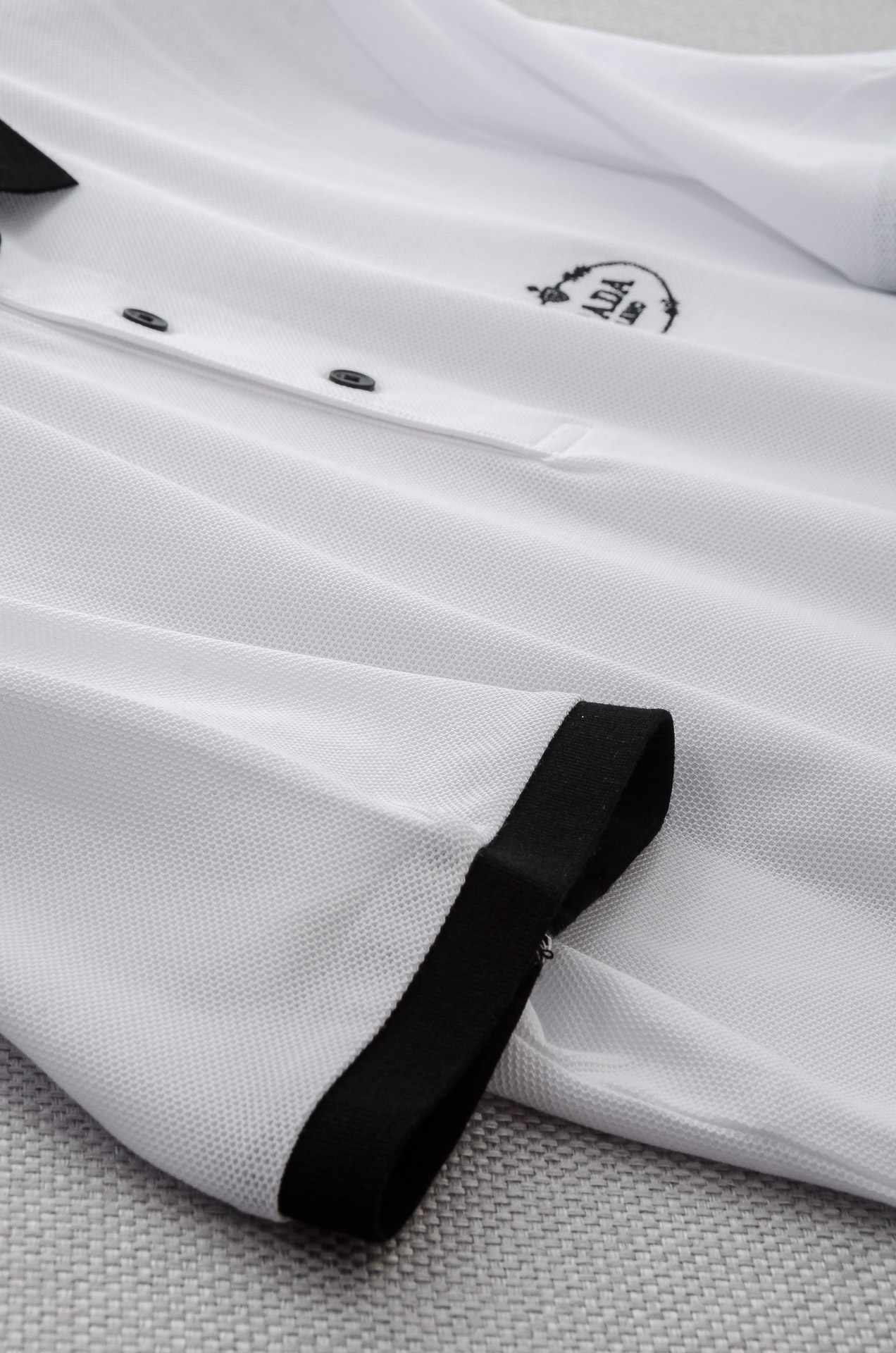 PR# ADA 普拉达2025//男士商务休闲纯色翻领短袖POLO衫#客供进口100%珠地棉面料，甄选上