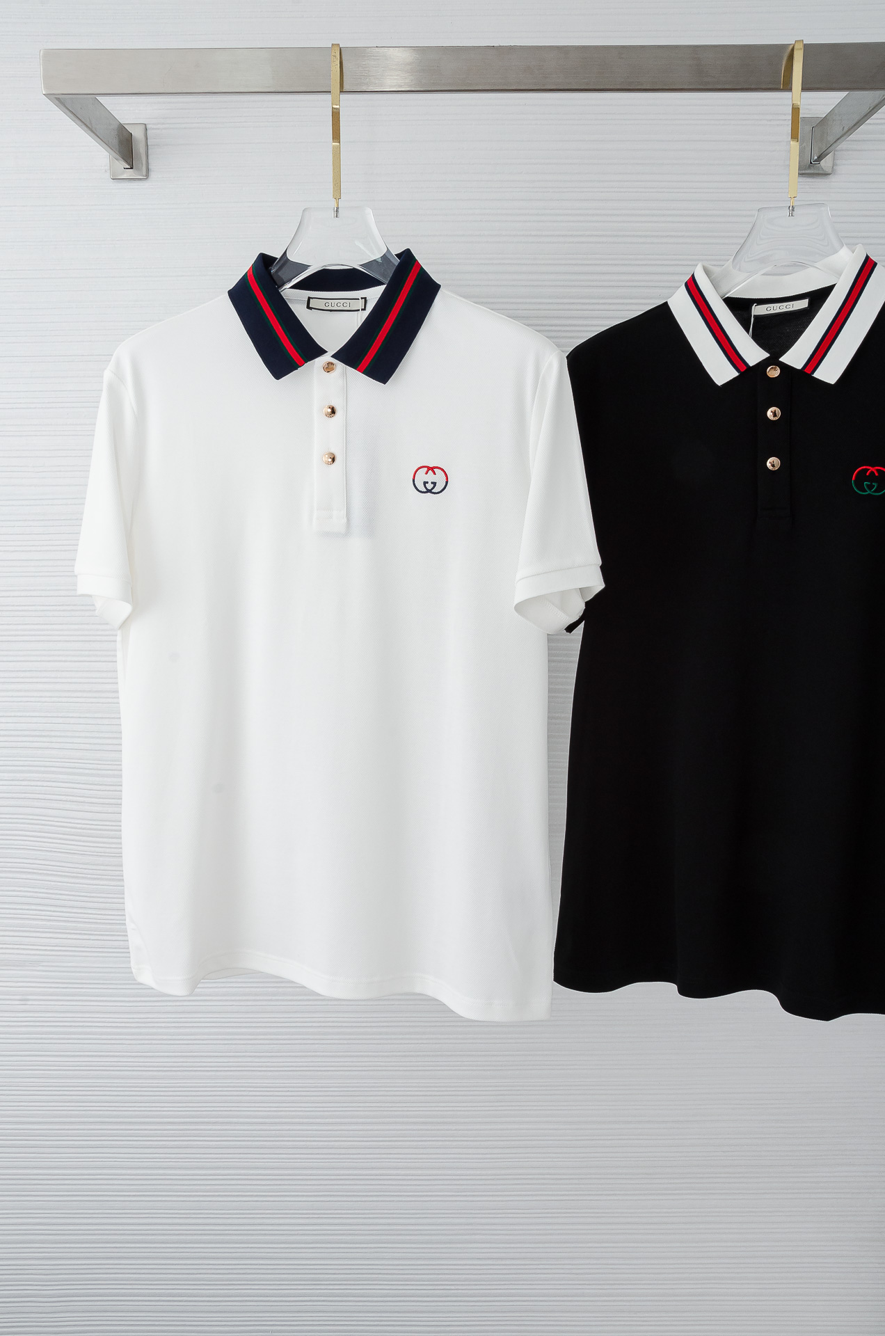 Gu# cci 古驰2025//男士商务休闲纯色翻领短袖POLO衫#客供进口100%珠地棉面料，甄选上等