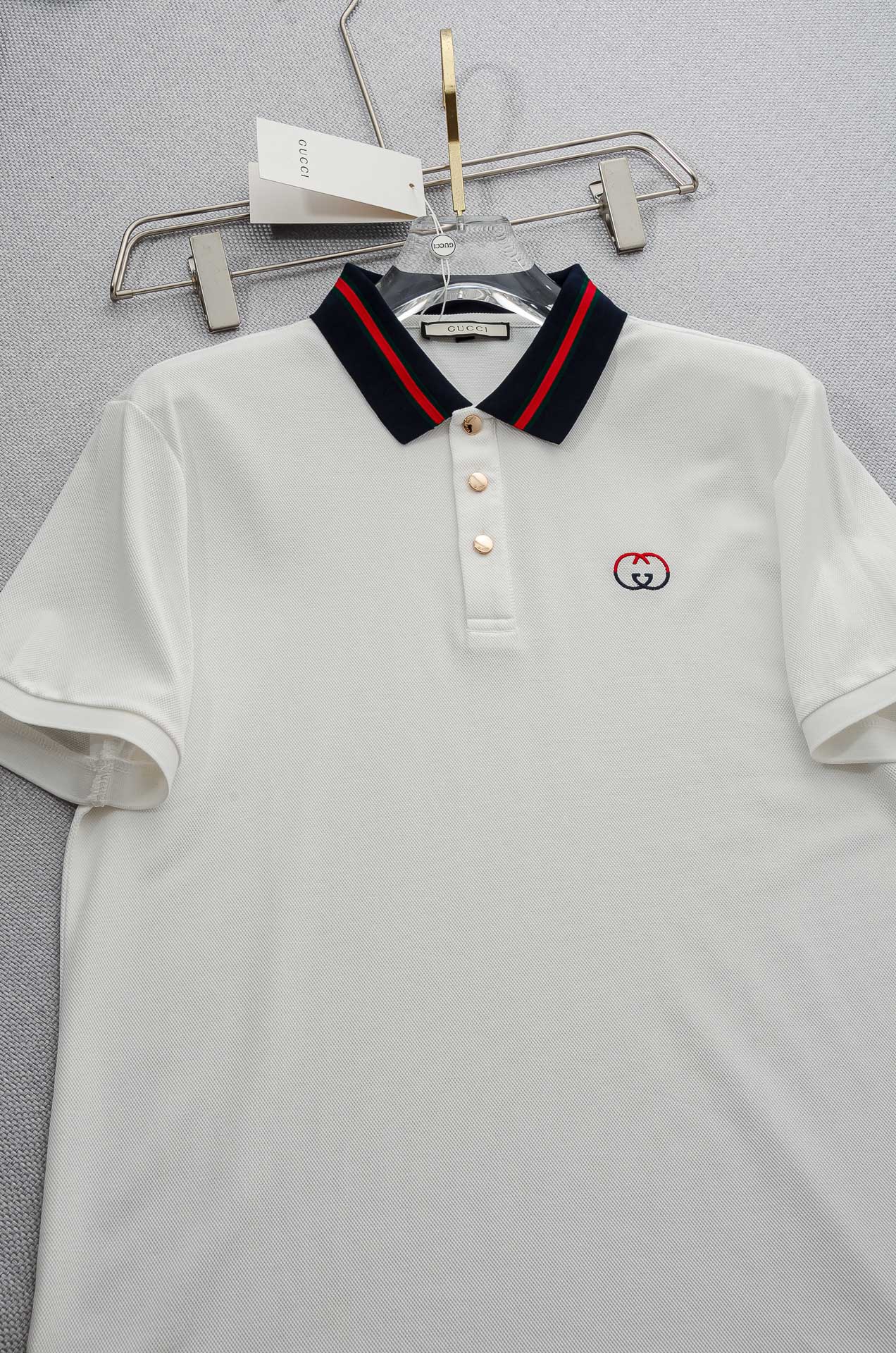 Gu# cci 古驰2025//男士商务休闲纯色翻领短袖POLO衫#客供进口100%珠地棉面料，甄选上等