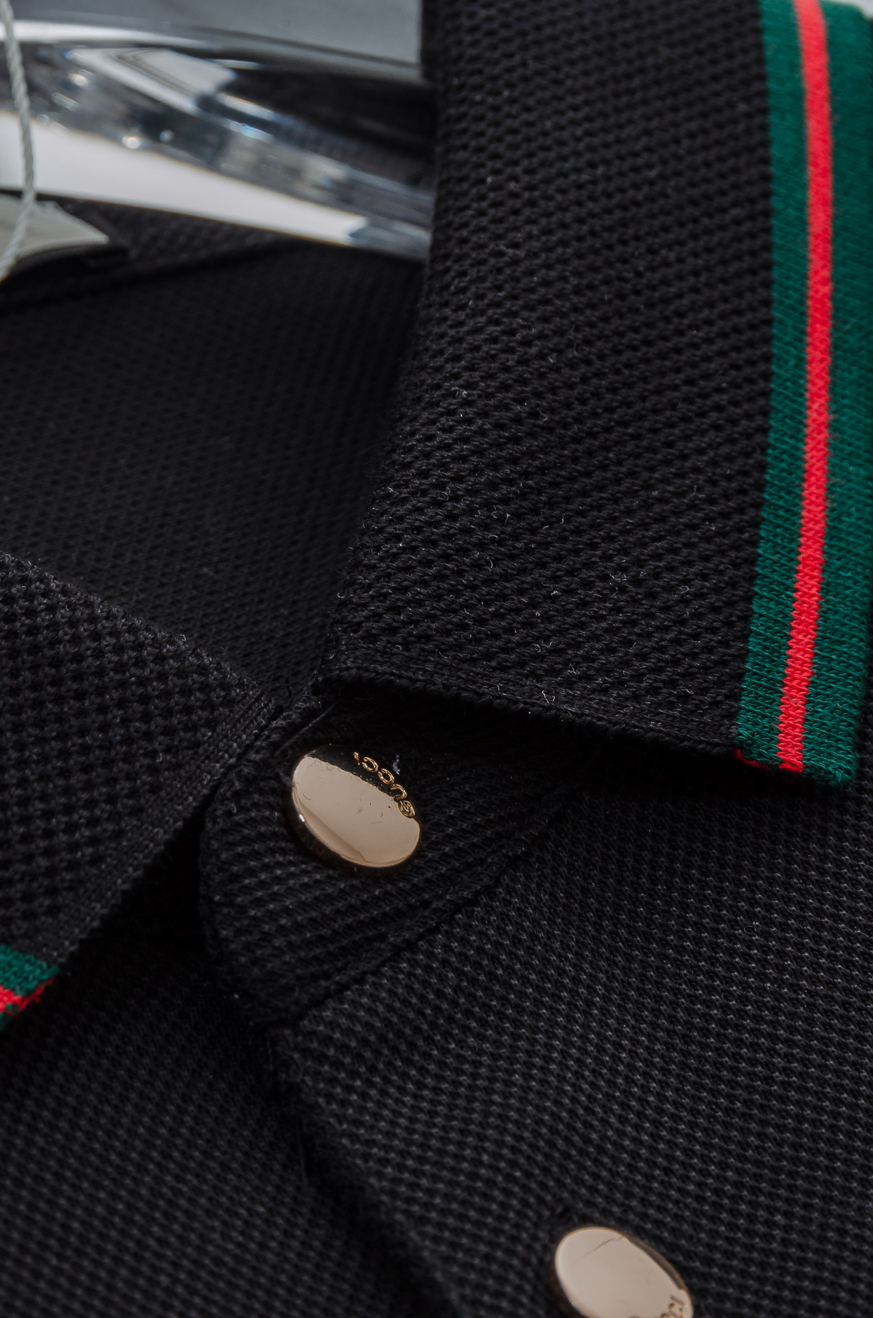 Gu# cci 古驰2025//男士商务休闲纯色翻领短袖POLO衫#客供进口100%珠地棉面料，甄选上等