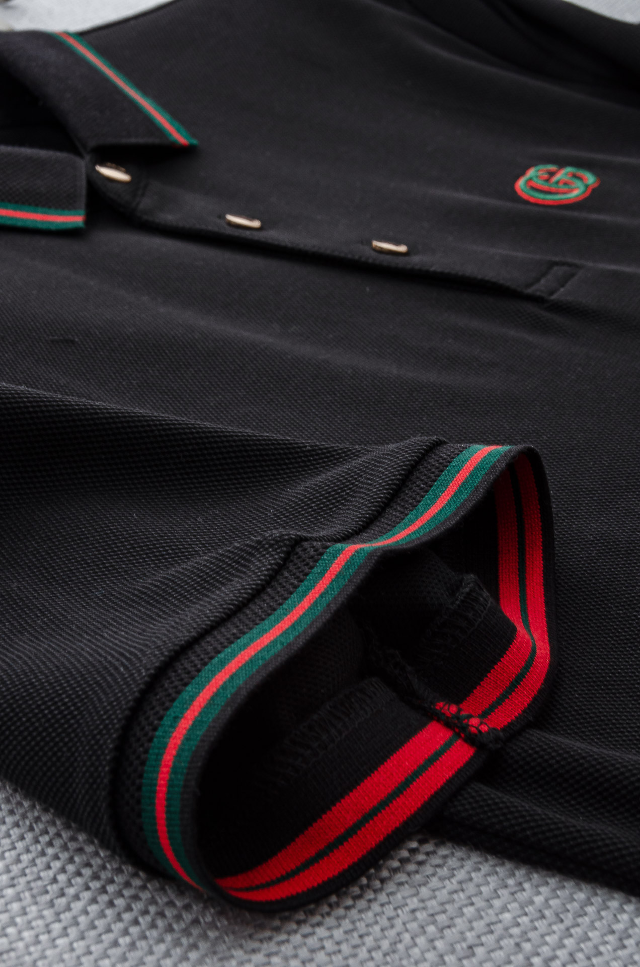 Gu# cci 古驰2025//男士商务休闲纯色翻领短袖POLO衫#客供进口100%珠地棉面料，甄选上等