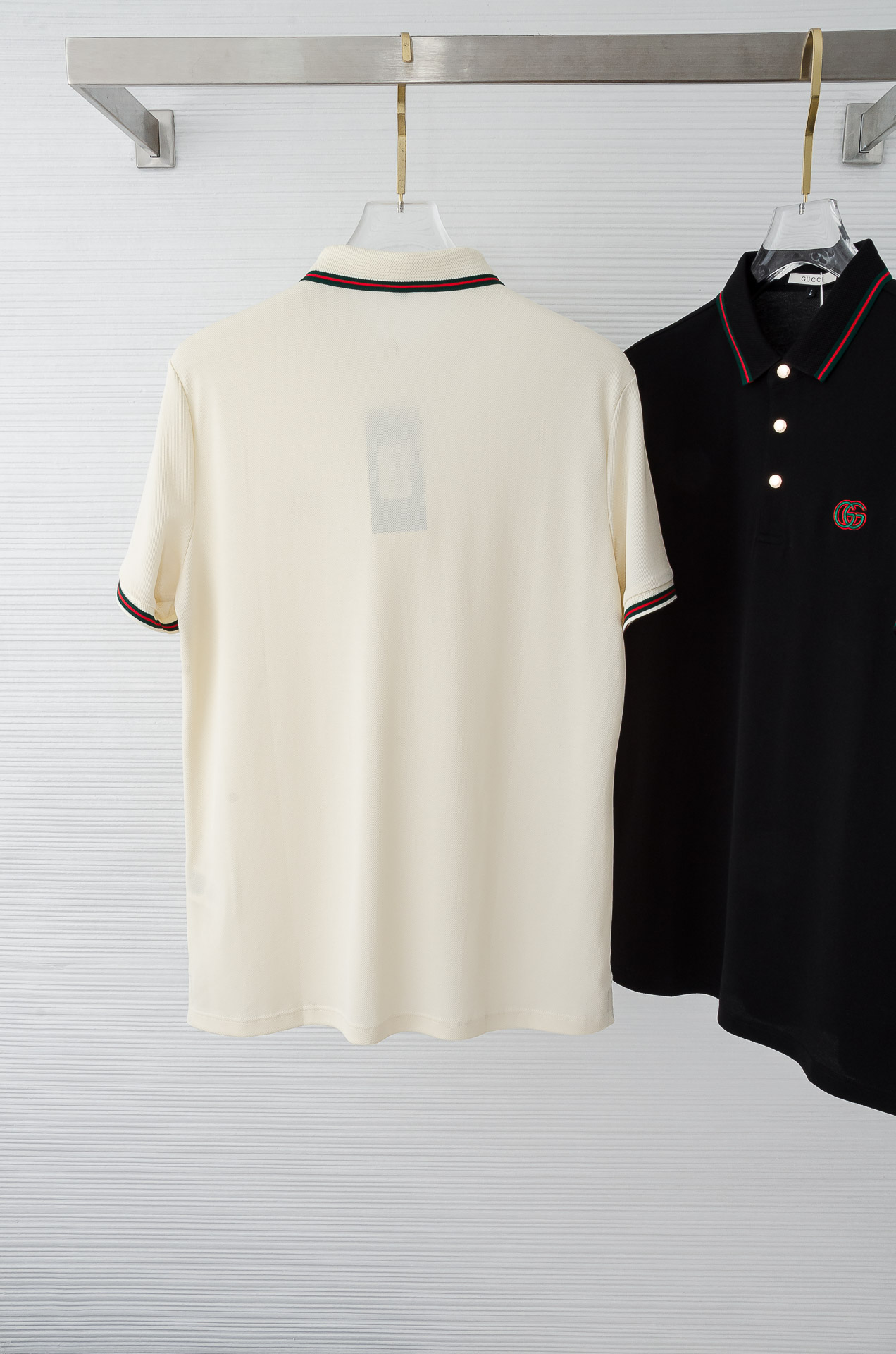 Gu# cci 古驰2025//男士商务休闲纯色翻领短袖POLO衫#客供进口100%珠地棉面料，甄选上等