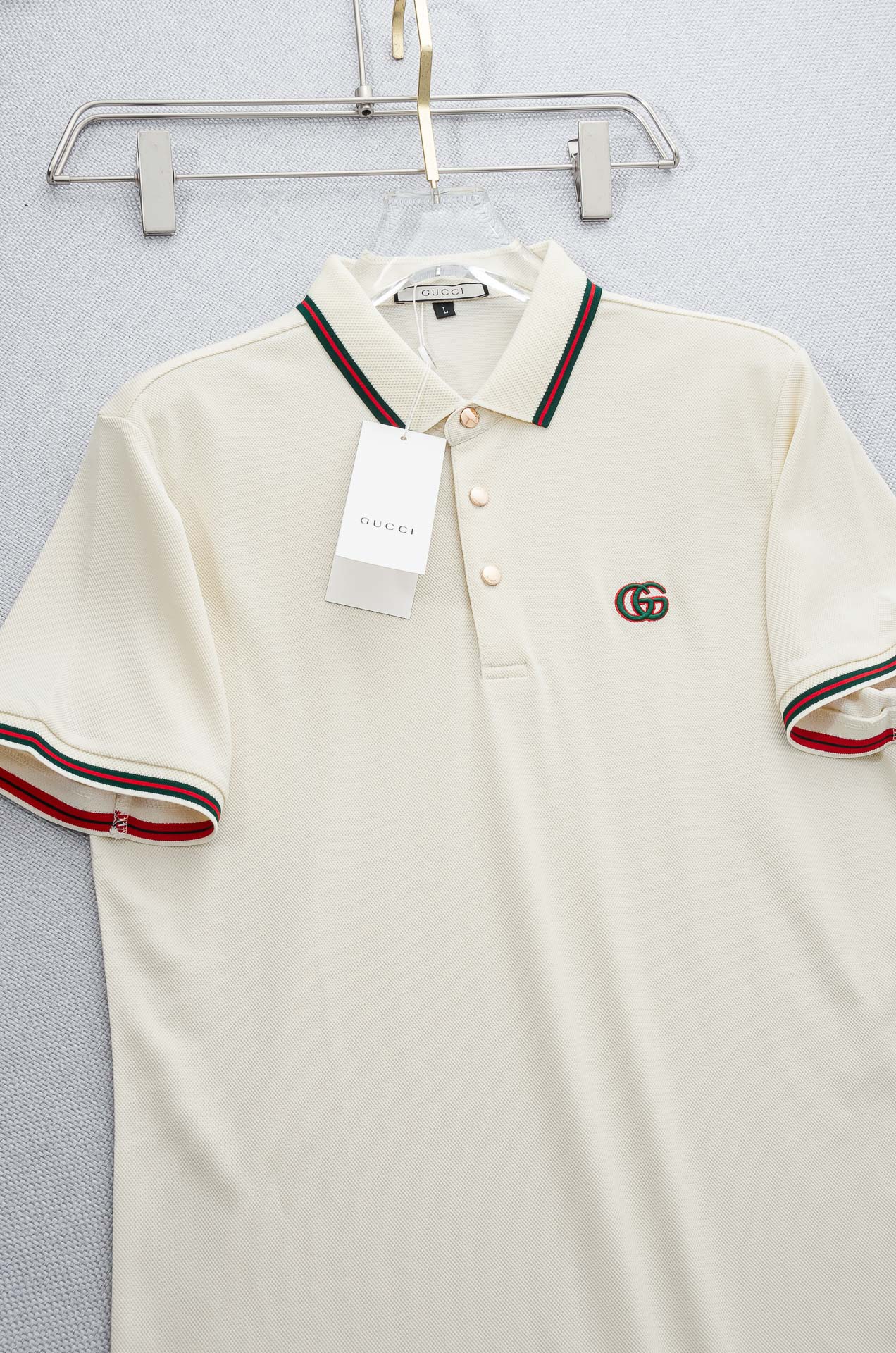 Gu# cci 古驰2025//男士商务休闲纯色翻领短袖POLO衫#客供进口100%珠地棉面料，甄选上等