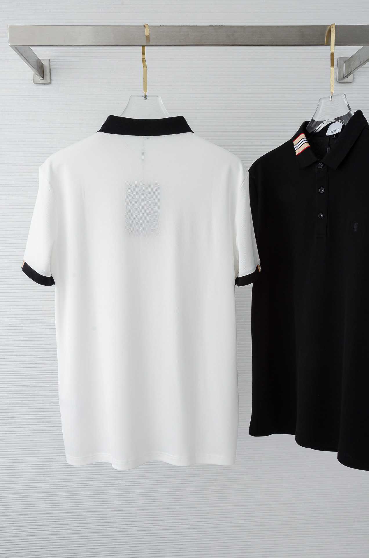  

BBR# 巴宝莉 2025//男士商务休闲纯色翻领短袖POLO衫#客供进口100%珠地棉面料，甄选