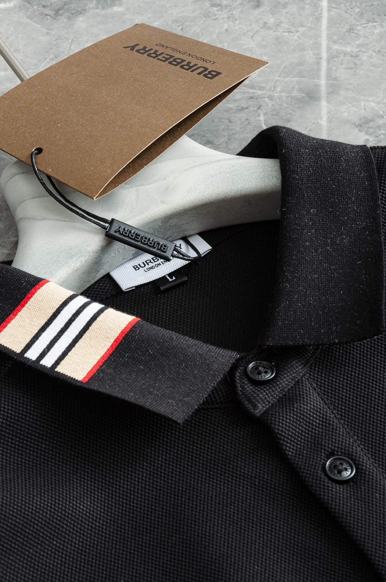 BBR- 巴宝莉 2025//男士商务休闲纯色翻领短袖POLO衫#客供进口100%珠地棉面料，甄选上等长