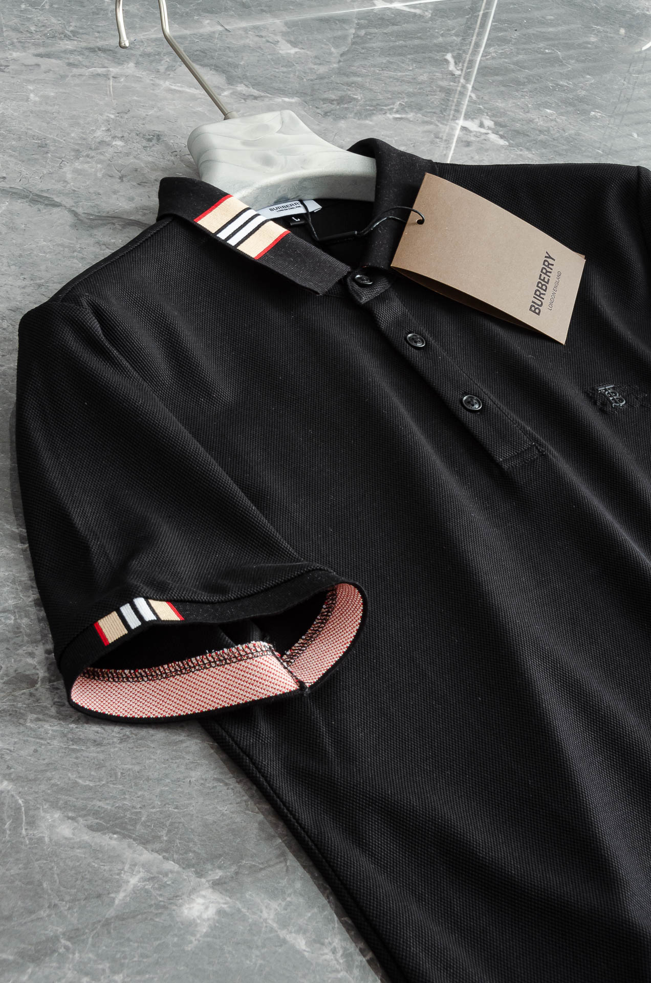 BBR- 巴宝莉 2025//男士商务休闲纯色翻领短袖POLO衫#客供进口100%珠地棉面料，甄选上等长