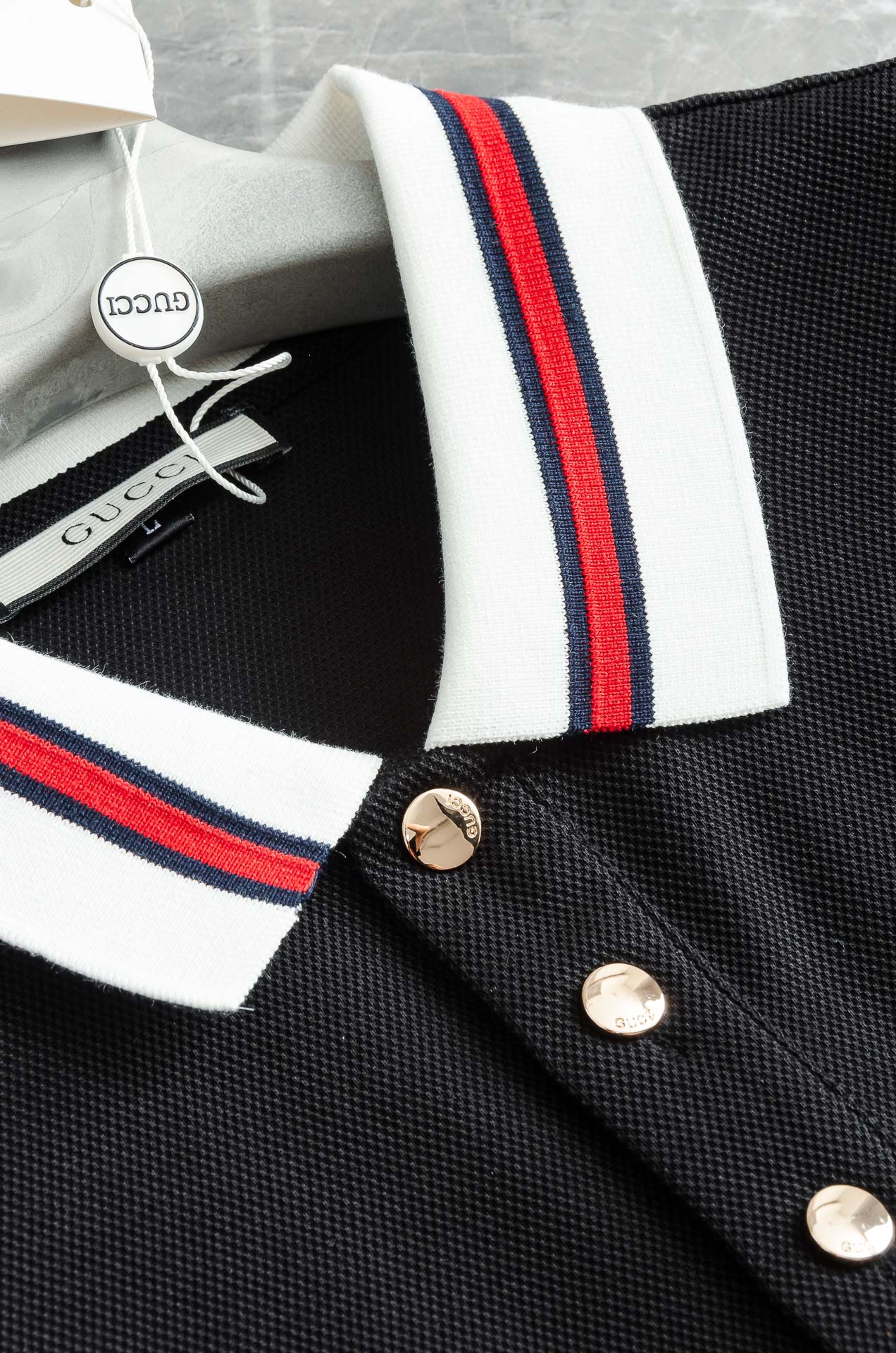 Gucc#*i. 古/驰2025//男士商务休闲纯色翻领短袖POLO衫#客供进口100%珠地棉面料，甄选