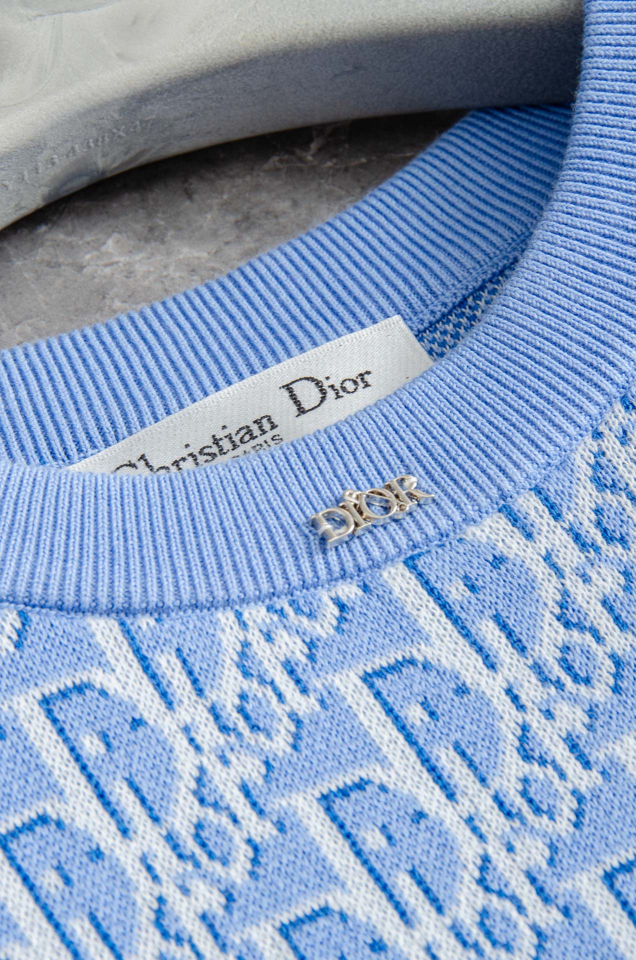 Di#or 迪奥2025SS横机织法100%长绒棉面料舒适透气男士圆领针织短袖T恤衫#贸易公司渠道稀出，