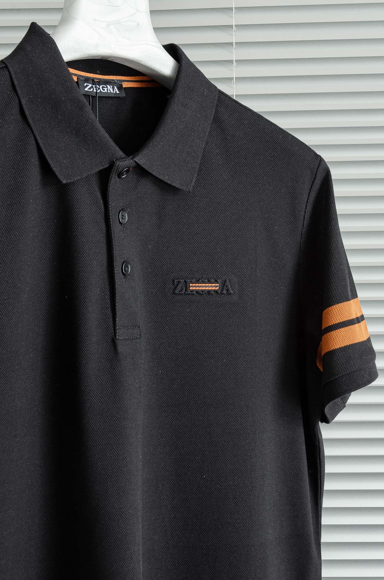 Zeg#＊na 杰/尼/亚 2025//男士商务休闲纯色翻领短袖POLO衫#客供进口100%珠地棉面料，