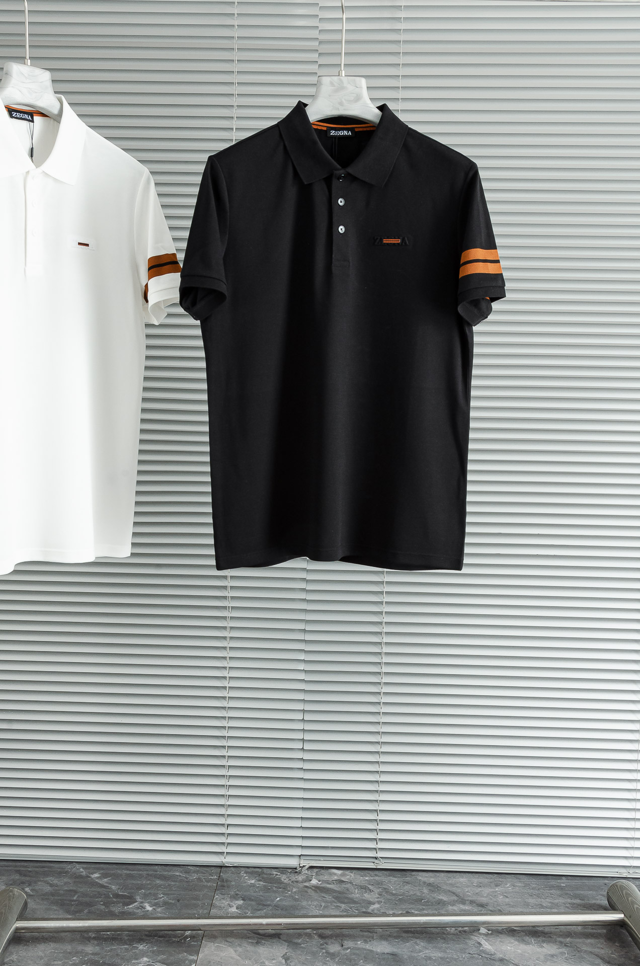 Zeg#＊na 杰/尼/亚 2025//男士商务休闲纯色翻领短袖POLO衫#客供进口100%珠地棉面料，