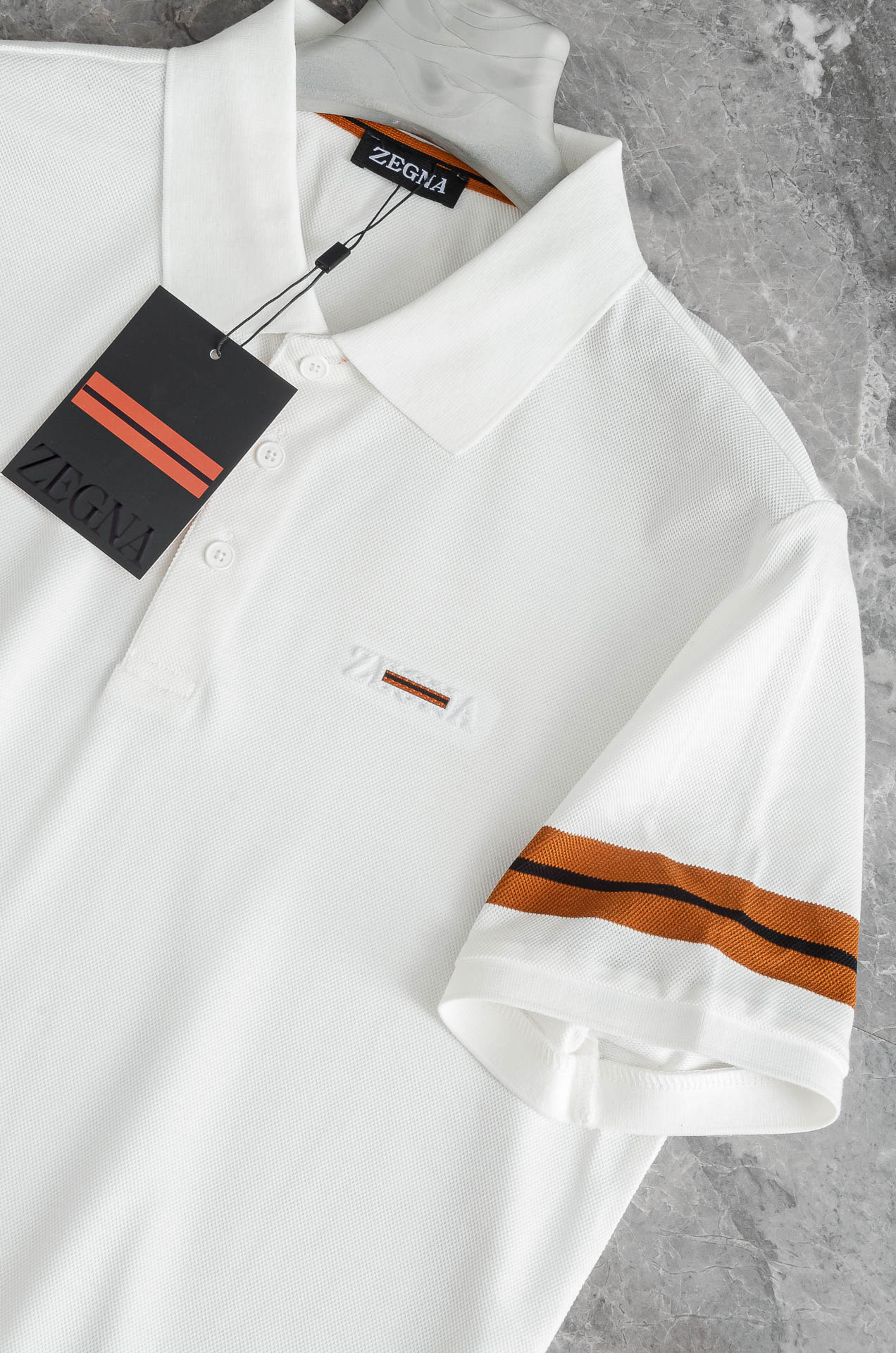 Zeg#＊na 杰/尼/亚 2025//男士商务休闲纯色翻领短袖POLO衫#客供进口100%珠地棉面料，