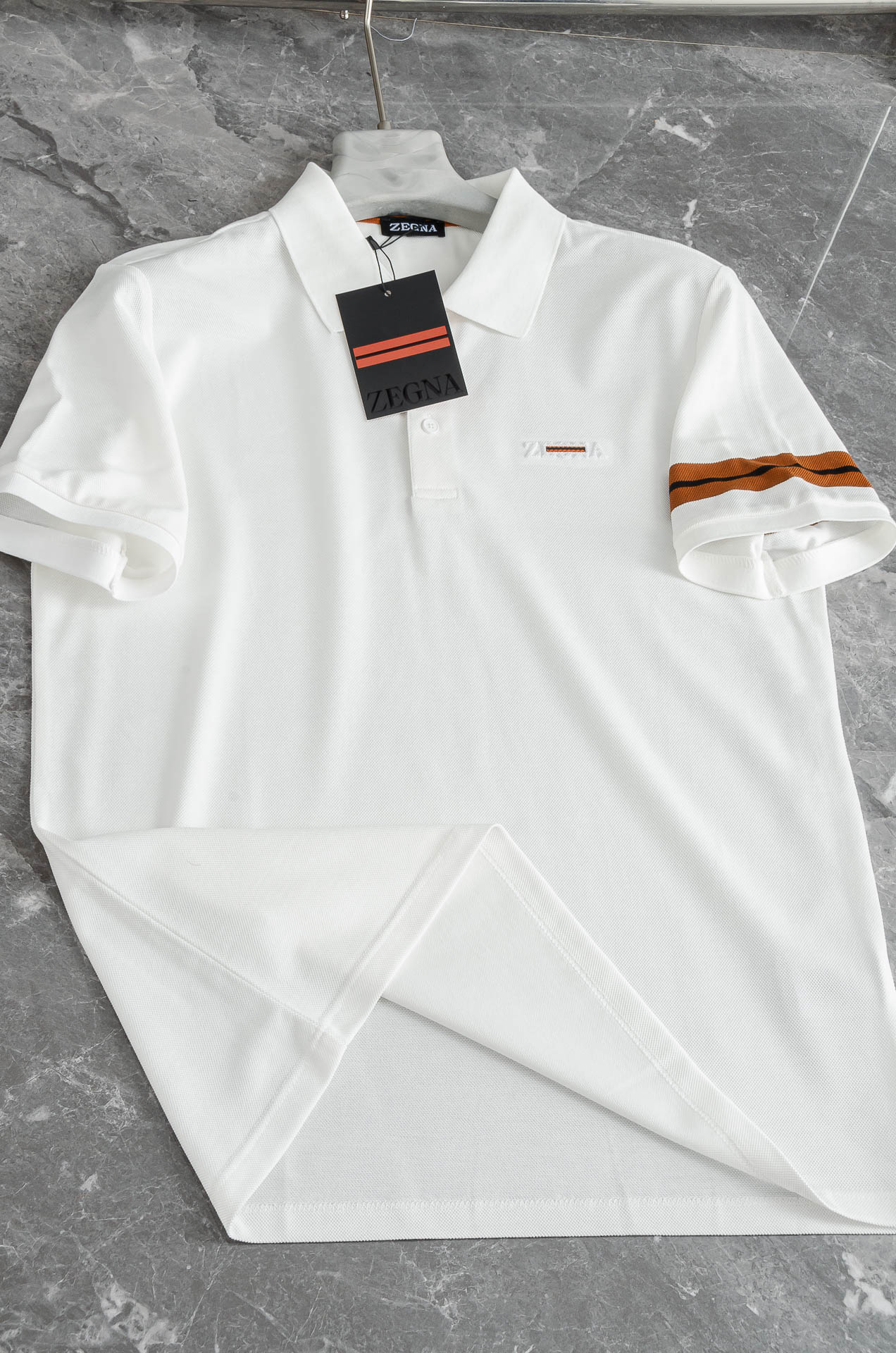 Zeg#＊na 杰/尼/亚 2025//男士商务休闲纯色翻领短袖POLO衫#客供进口100%珠地棉面料，