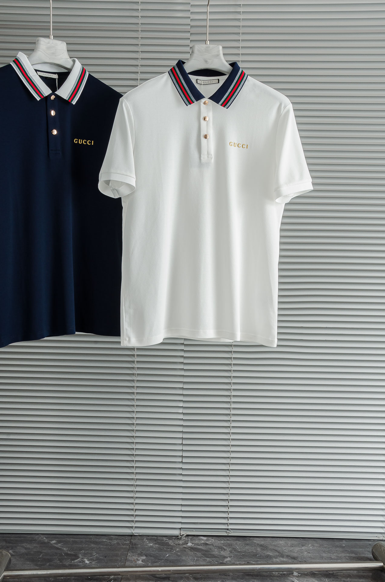 Gucc#*i. 古＊驰2025//男士商务休闲纯色翻领短袖POLO衫#客供进口100%珠地棉面料，甄选
