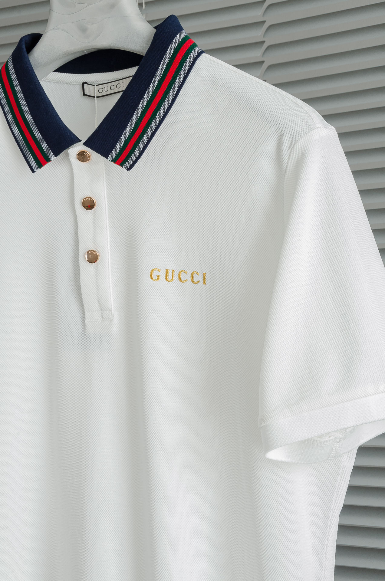 Gucc#*i. 古＊驰2025//男士商务休闲纯色翻领短袖POLO衫#客供进口100%珠地棉面料，甄选