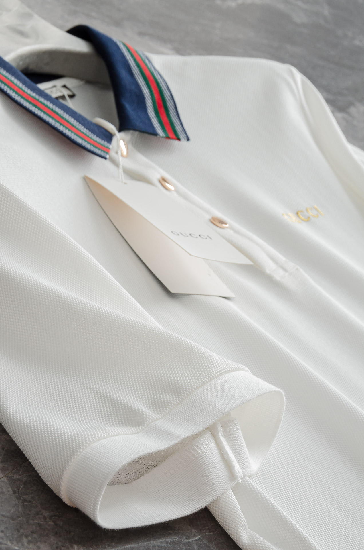 Gucc#*i. 古＊驰2025//男士商务休闲纯色翻领短袖POLO衫#客供进口100%珠地棉面料，甄选