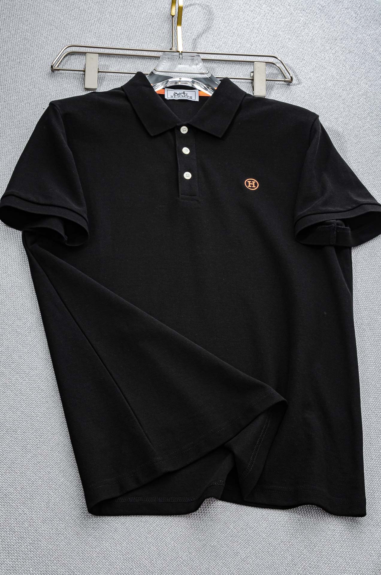 

 H家 2025//男士商务休闲纯色翻领短袖POLO衫#客供进口100%珠地棉面料，甄选上等长绒棉花