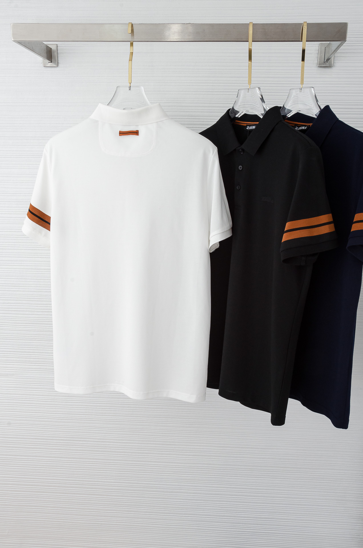 Zeg#* na 杰尼亚2025//男士商务休闲纯色翻领短袖POLO衫#客供进口100%珠地棉面料，甄选