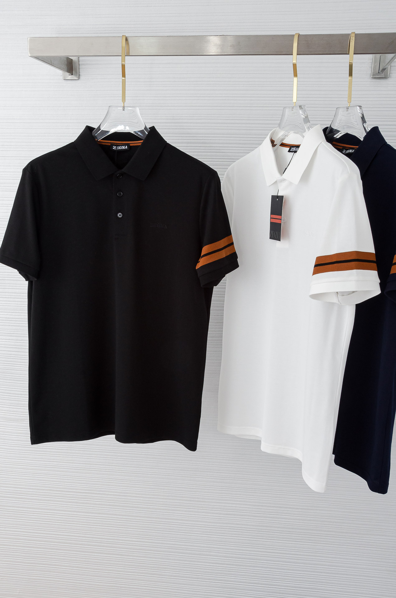 Zeg#* na 杰尼亚2025//男士商务休闲纯色翻领短袖POLO衫#客供进口100%珠地棉面料，甄选
