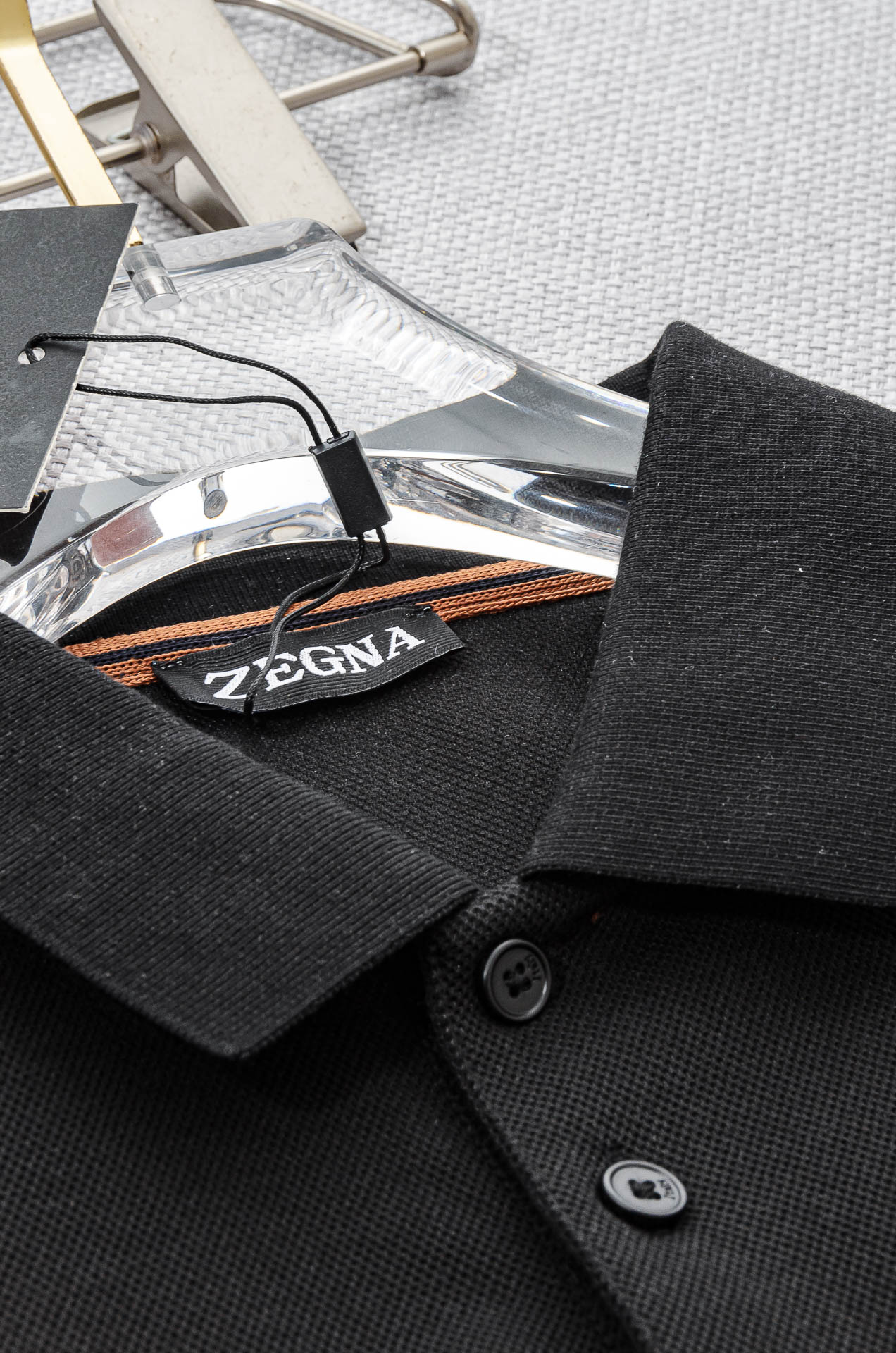 Zeg#* na 杰尼亚2025//男士商务休闲纯色翻领短袖POLO衫#客供进口100%珠地棉面料，甄选