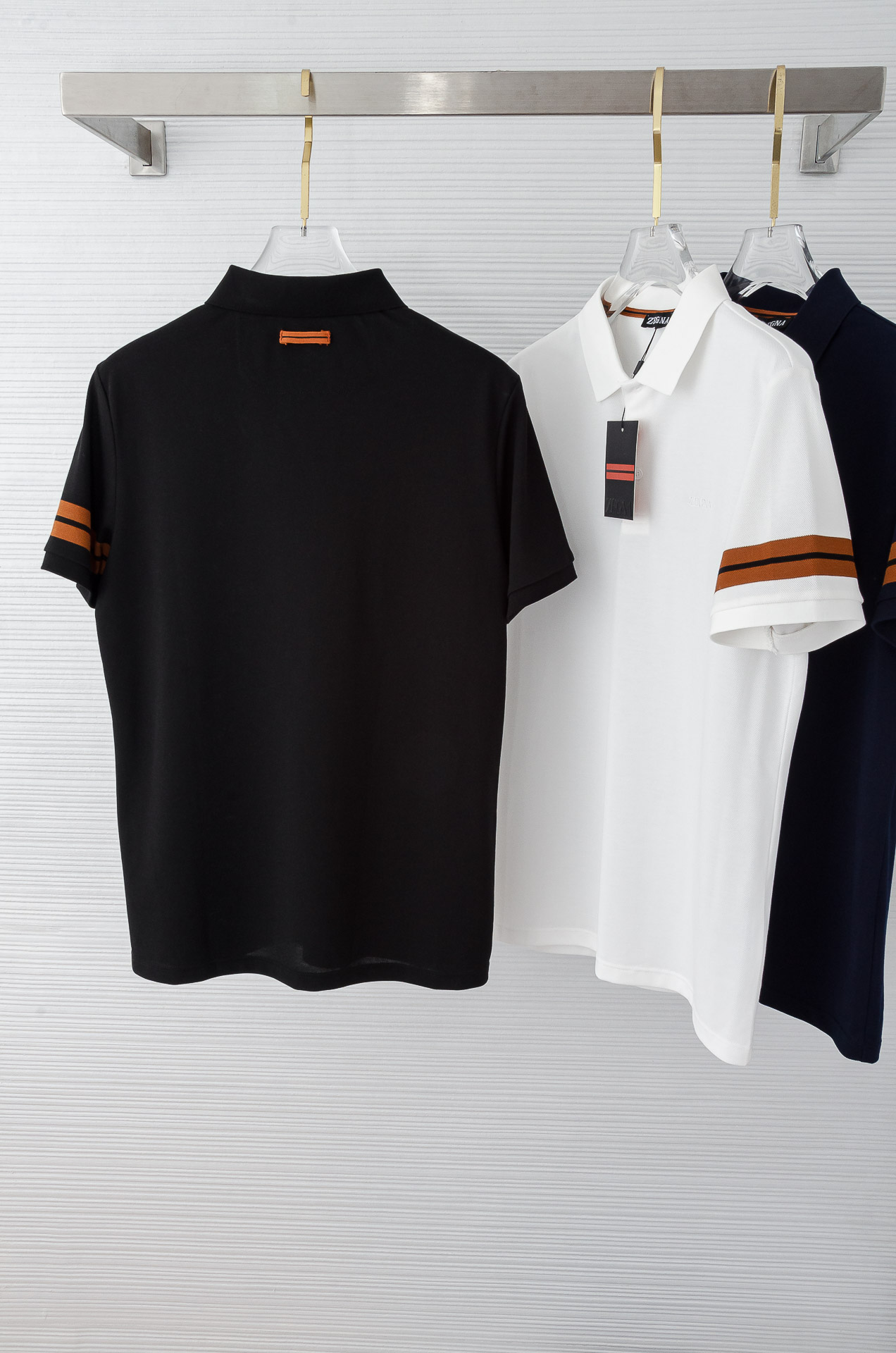 Zeg#* na 杰尼亚2025//男士商务休闲纯色翻领短袖POLO衫#客供进口100%珠地棉面料，甄选