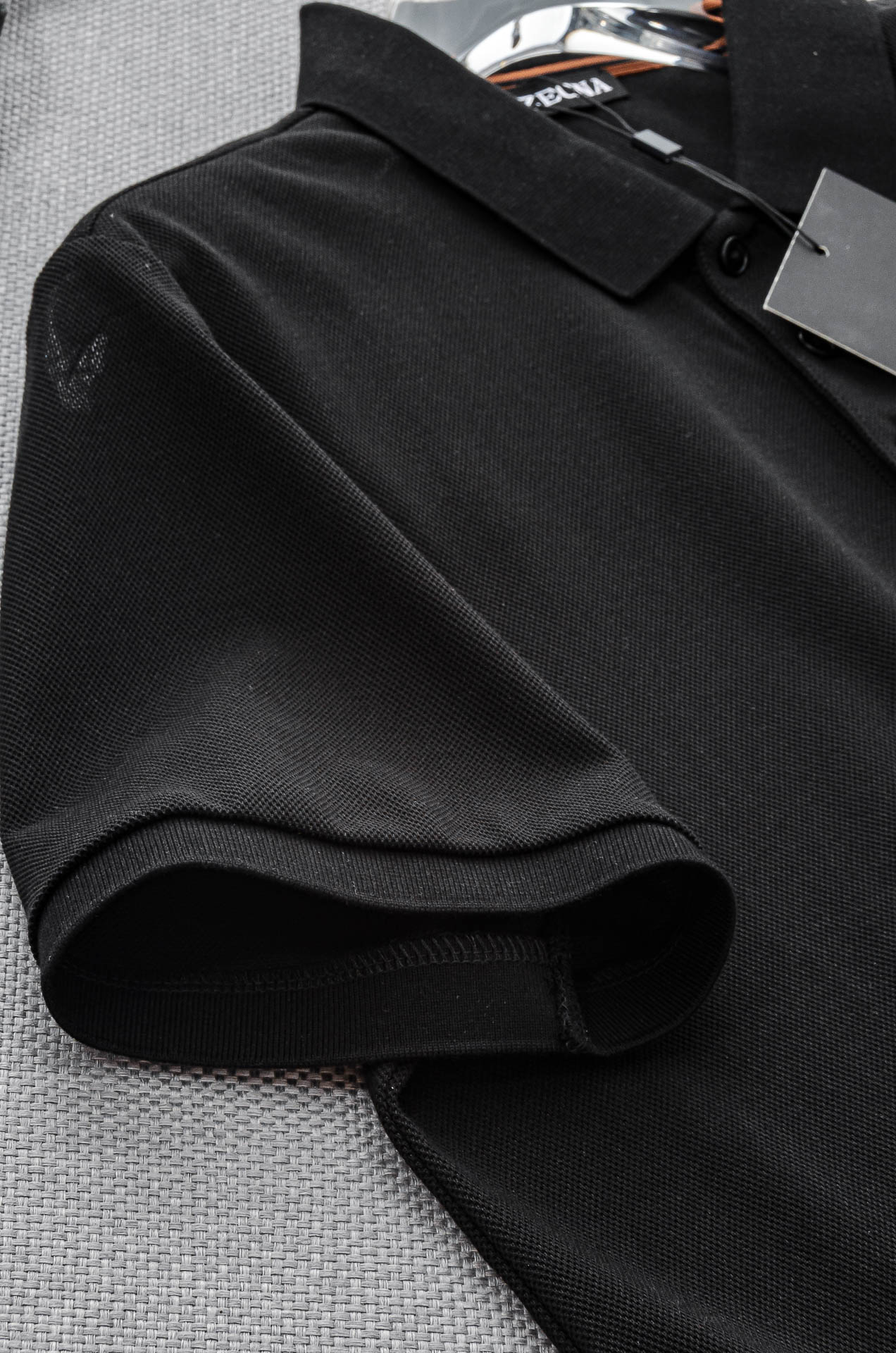 Zeg#* na 杰尼亚2025//男士商务休闲纯色翻领短袖POLO衫#客供进口100%珠地棉面料，甄选