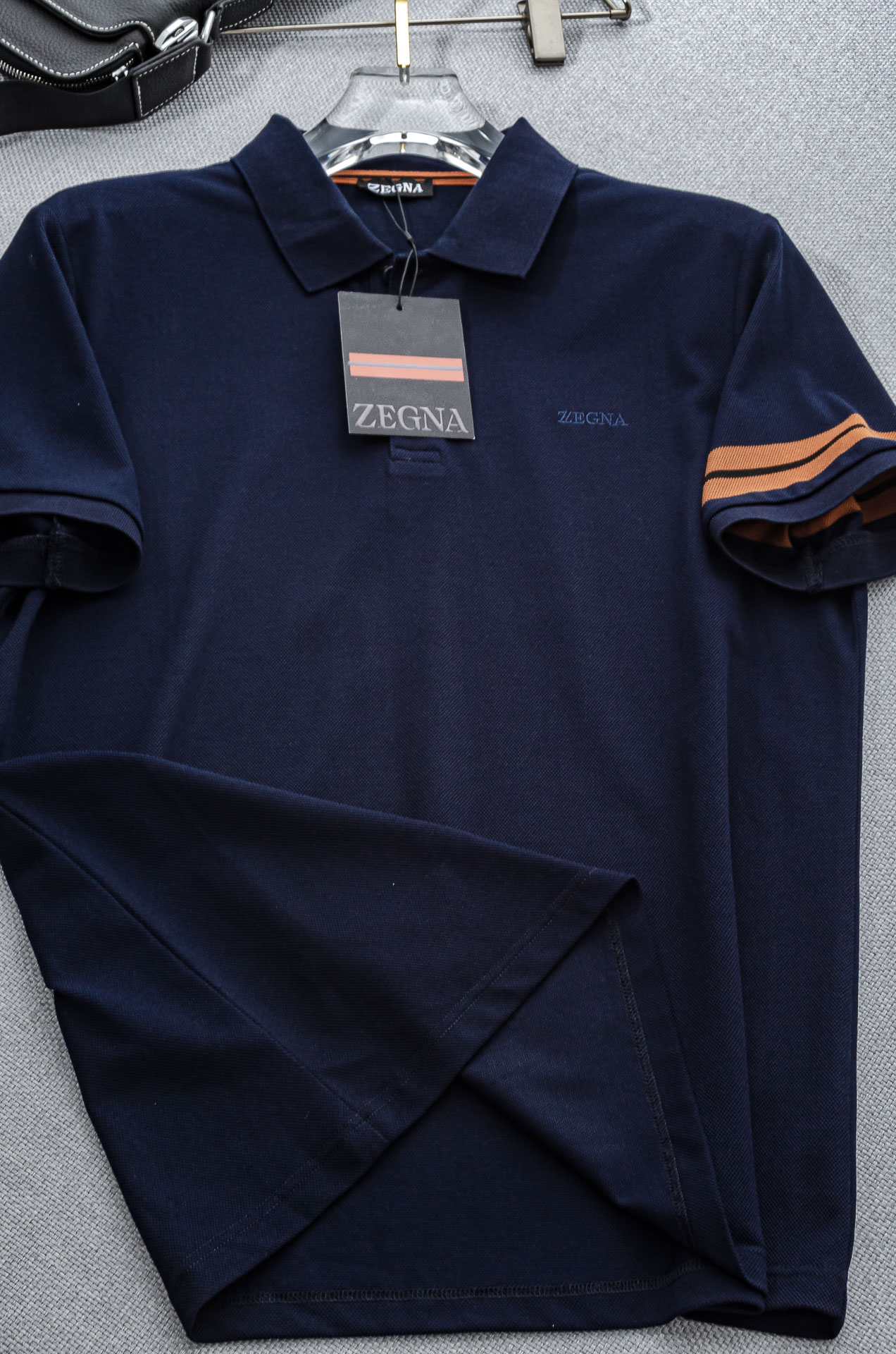 Zeg#* na 杰尼亚2025//男士商务休闲纯色翻领短袖POLO衫#客供进口100%珠地棉面料，甄选