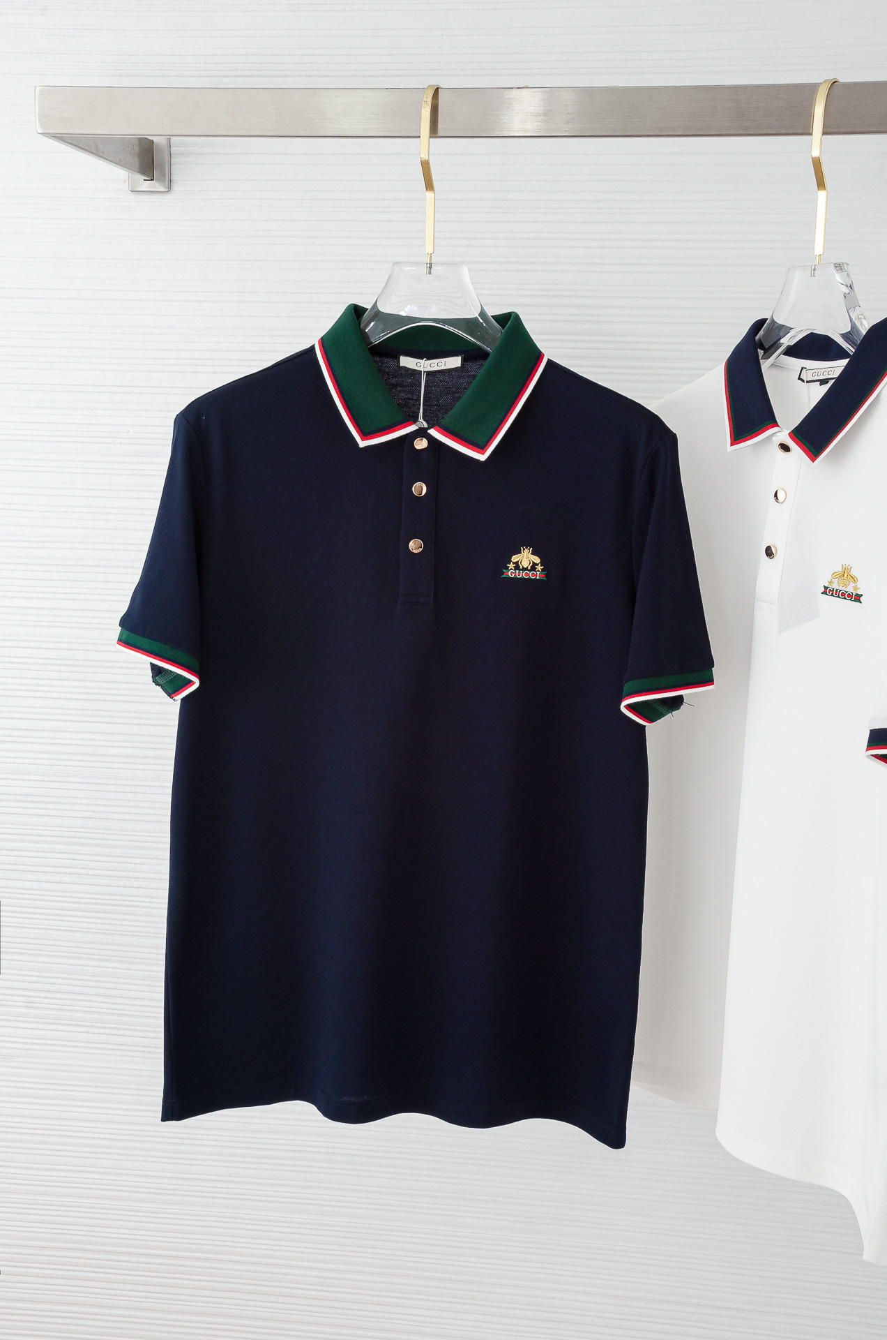 Gucc#* i2025//男士商务休闲纯色翻领短袖POLO衫#客供进口100%珠地棉面料，甄选上等长绒